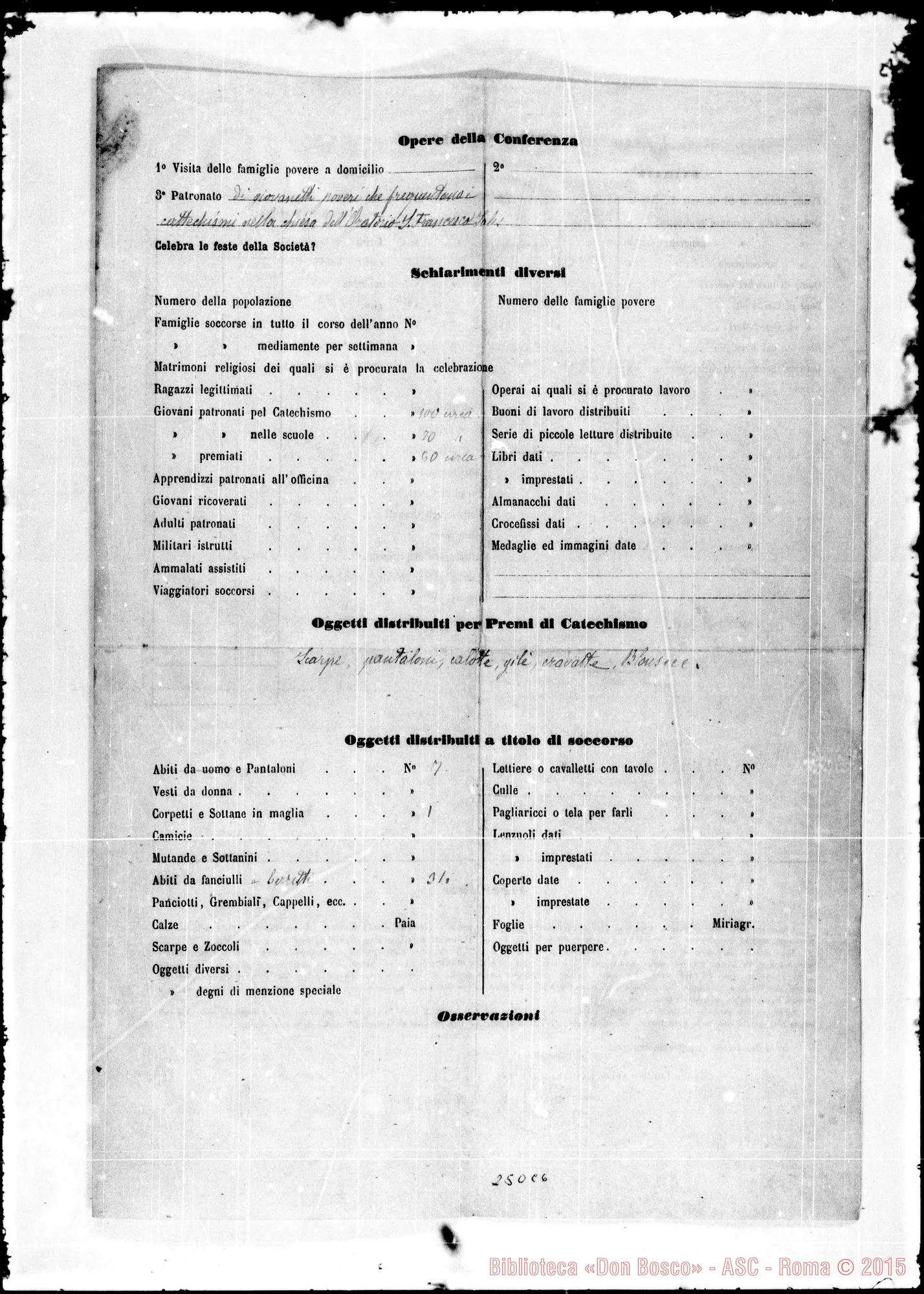 Fotogramma C 6 — Riassunto 1865