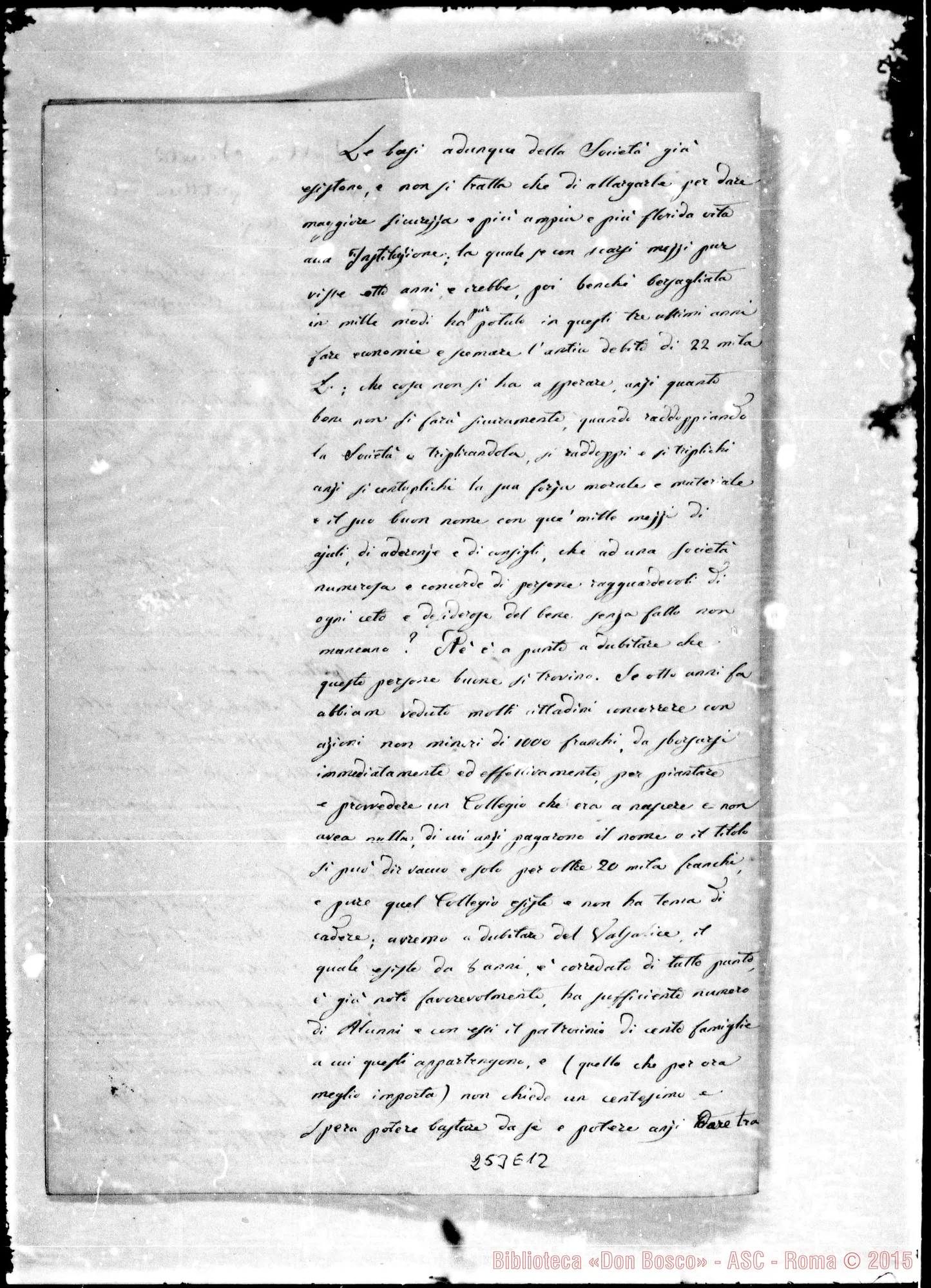 Fotogramma E 12 — Memoria letta*nel seno della Direzione…