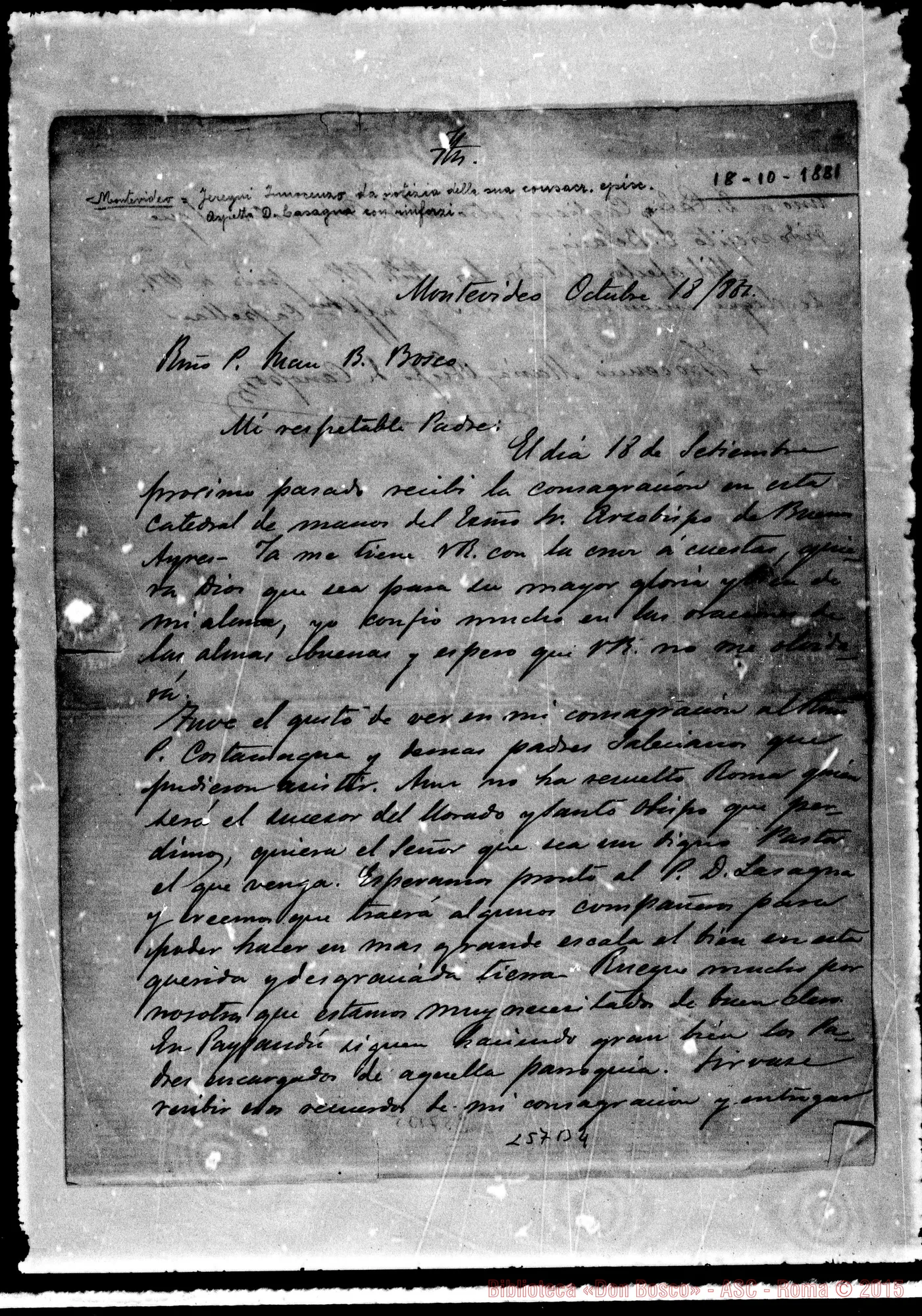 Fotogramma B 4 — Inocencio Maria, obispo-Bosco. Autogr. Bosco