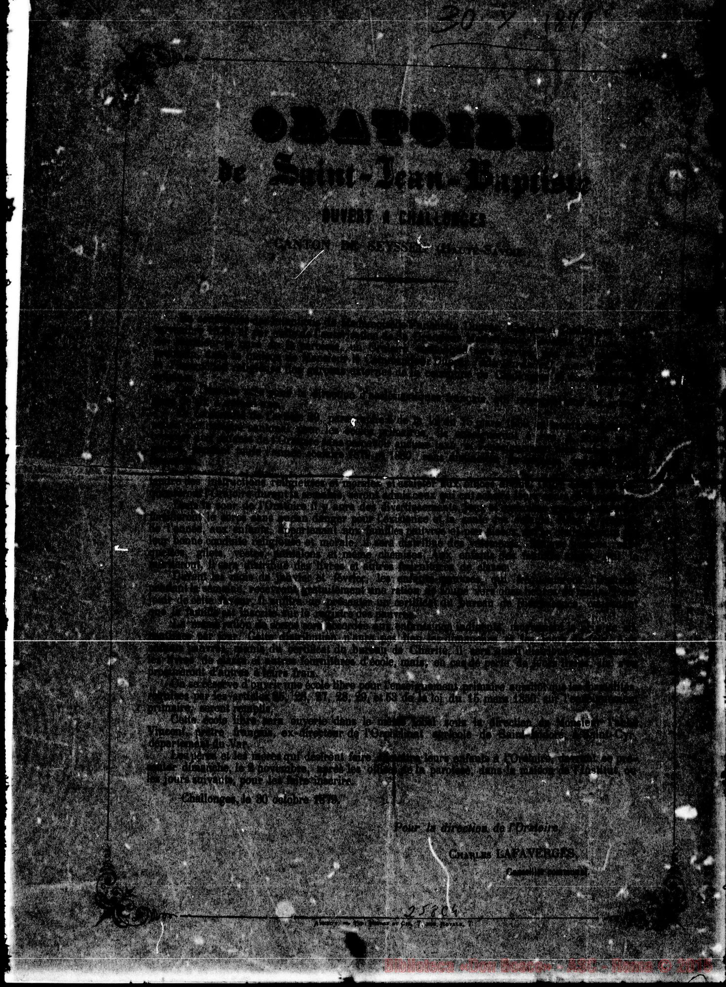 Fotogramma C 4 — Oratoire de Saint Jean Baptiste