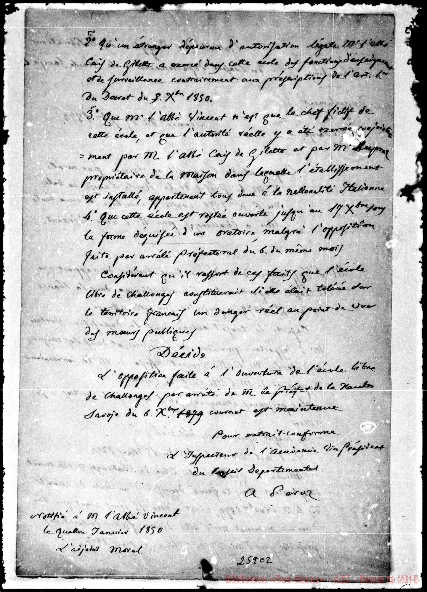 Fotogramma C 2 — Academie de Chamberes: Extrait du Registre des…