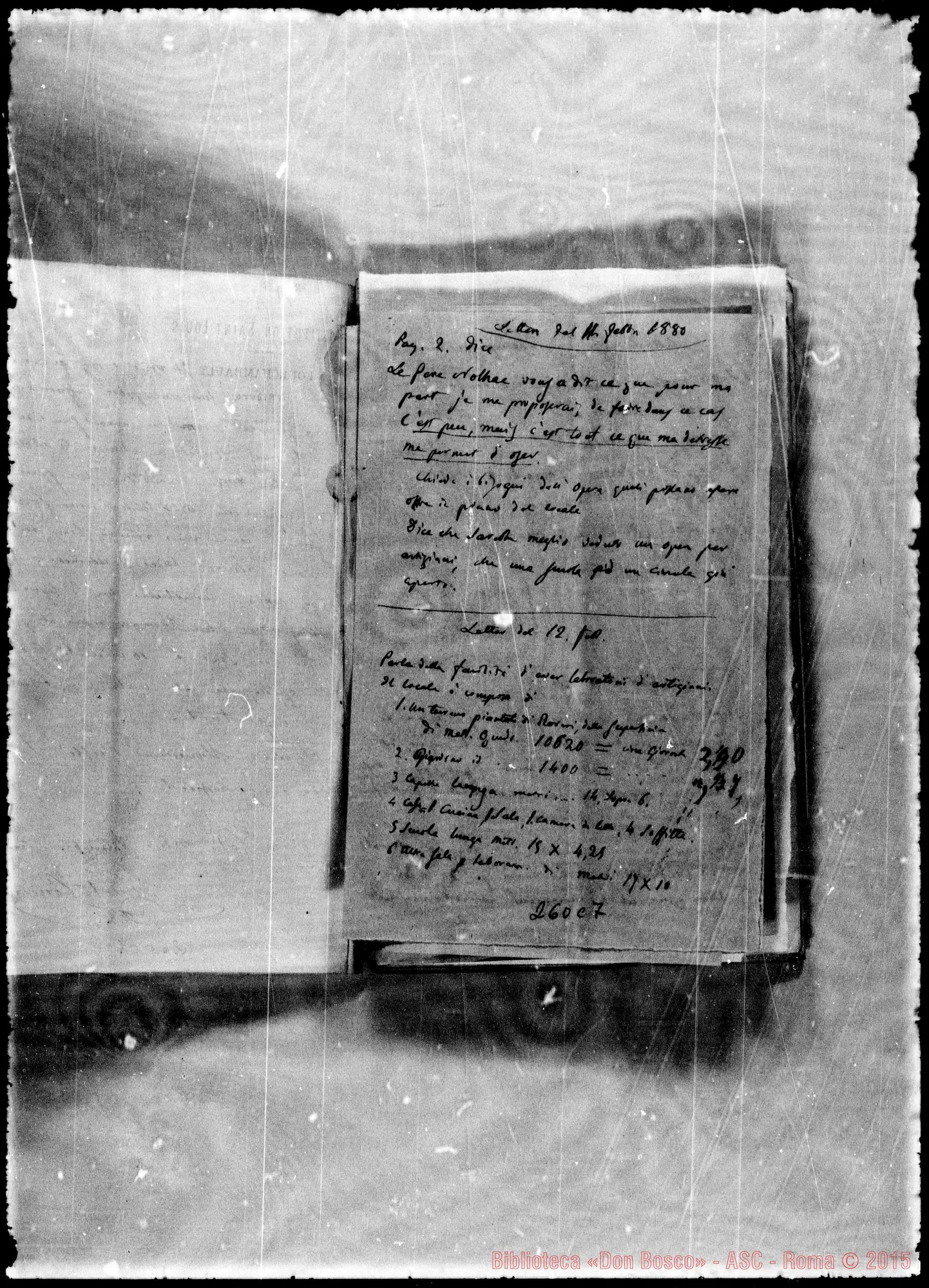 Fotogramma C 7 — Ernest Comoy-Morisieur l’Abbè. Lettere rilegate sulla «Institution Saint Louis» A Fourchambault. Accluse risposte di Cays