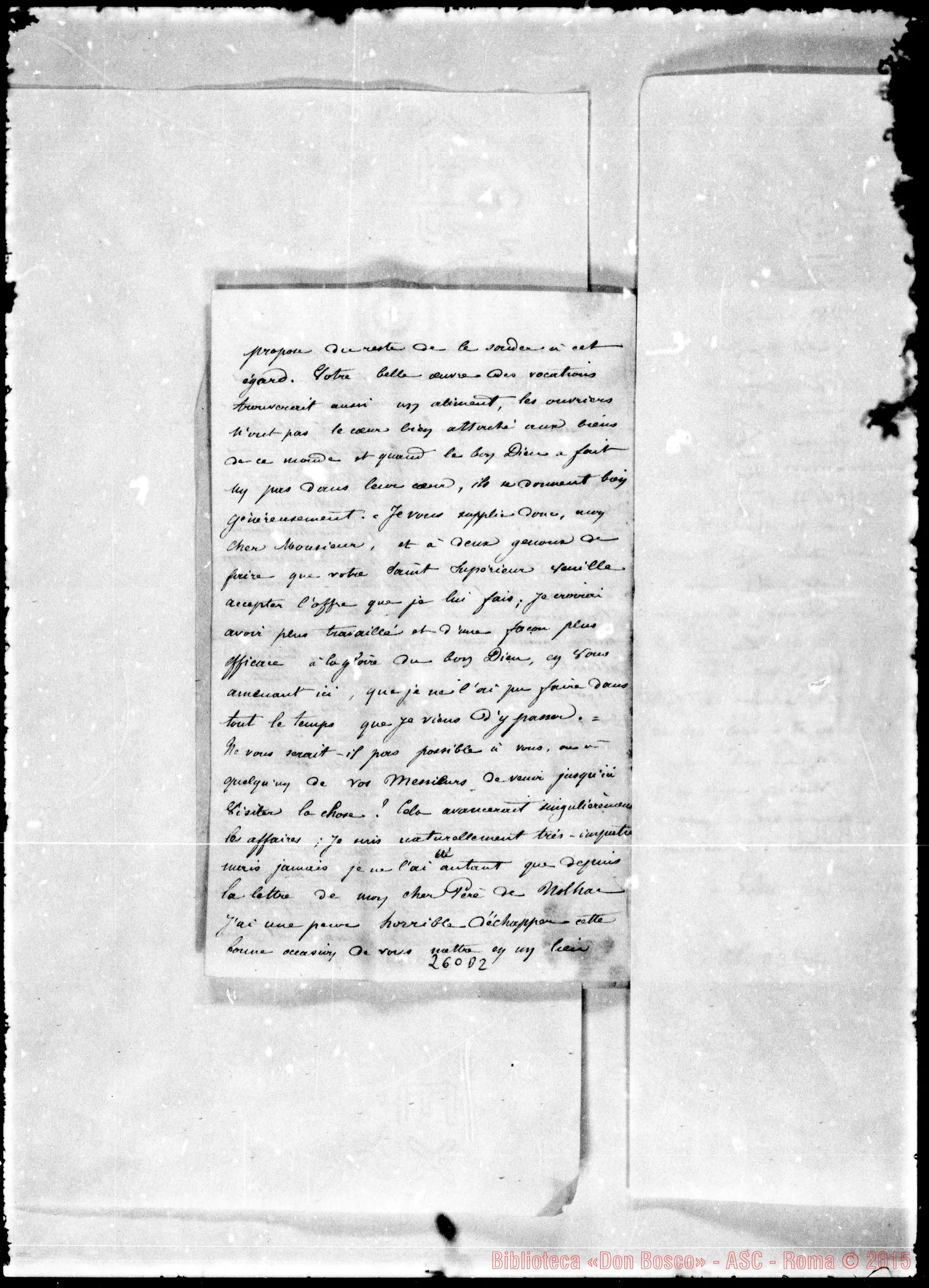 Fotogramma D 2 — Ernest Comoy-Morisieur l’Abbè. Lettere rilegate sulla «Institution Saint Louis» A Fourchambault. Accluse risposte di Cays