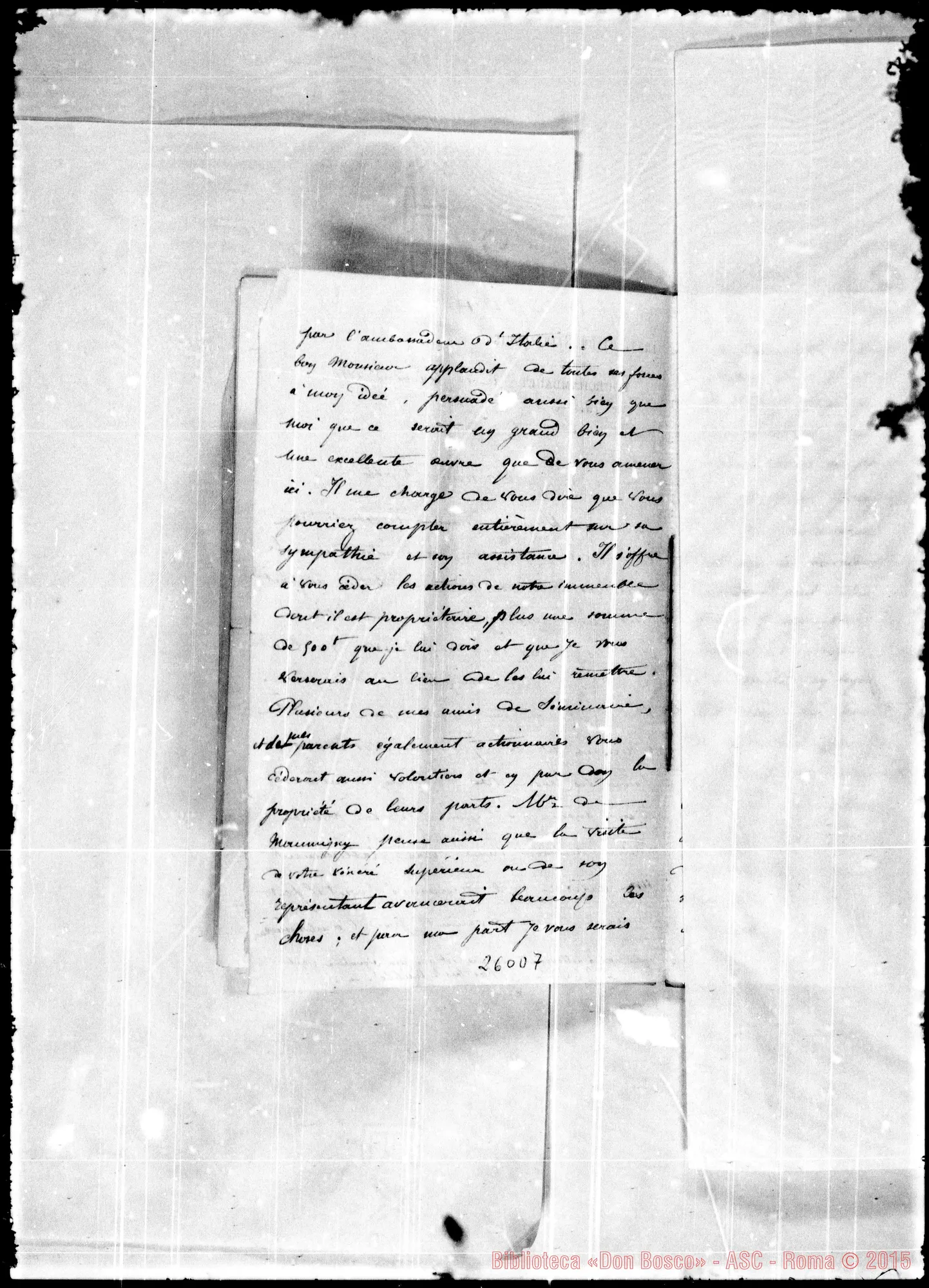 Fotogramma D 7 — Ernest Comoy-Morisieur l’Abbè. Lettere rilegate sulla «Institution Saint Louis» A Fourchambault. Accluse risposte di Cays