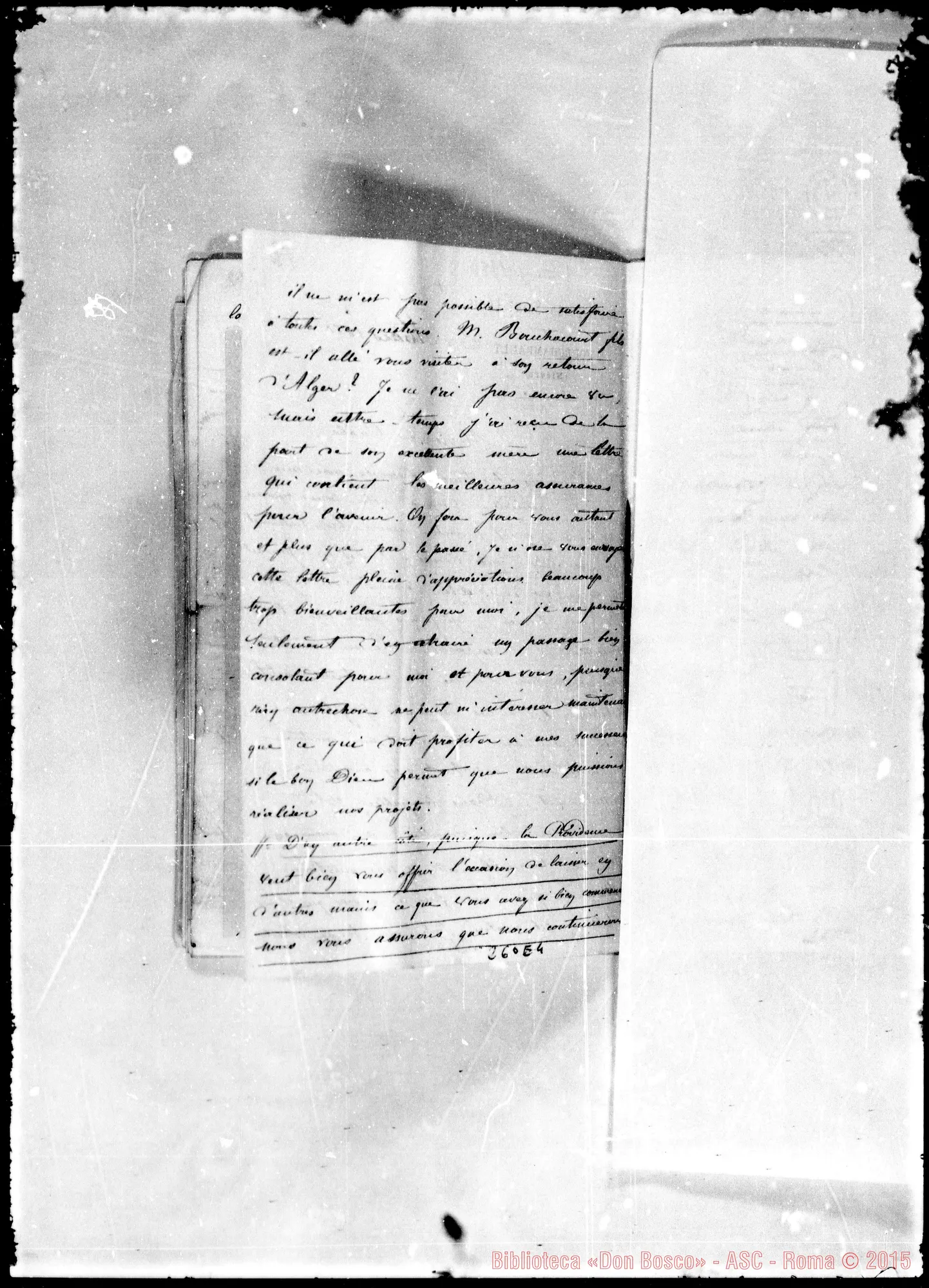 Fotogramma E 4 — Ernest Comoy-Morisieur l’Abbè. Lettere rilegate sulla «Institution Saint Louis» A Fourchambault. Accluse risposte di Cays