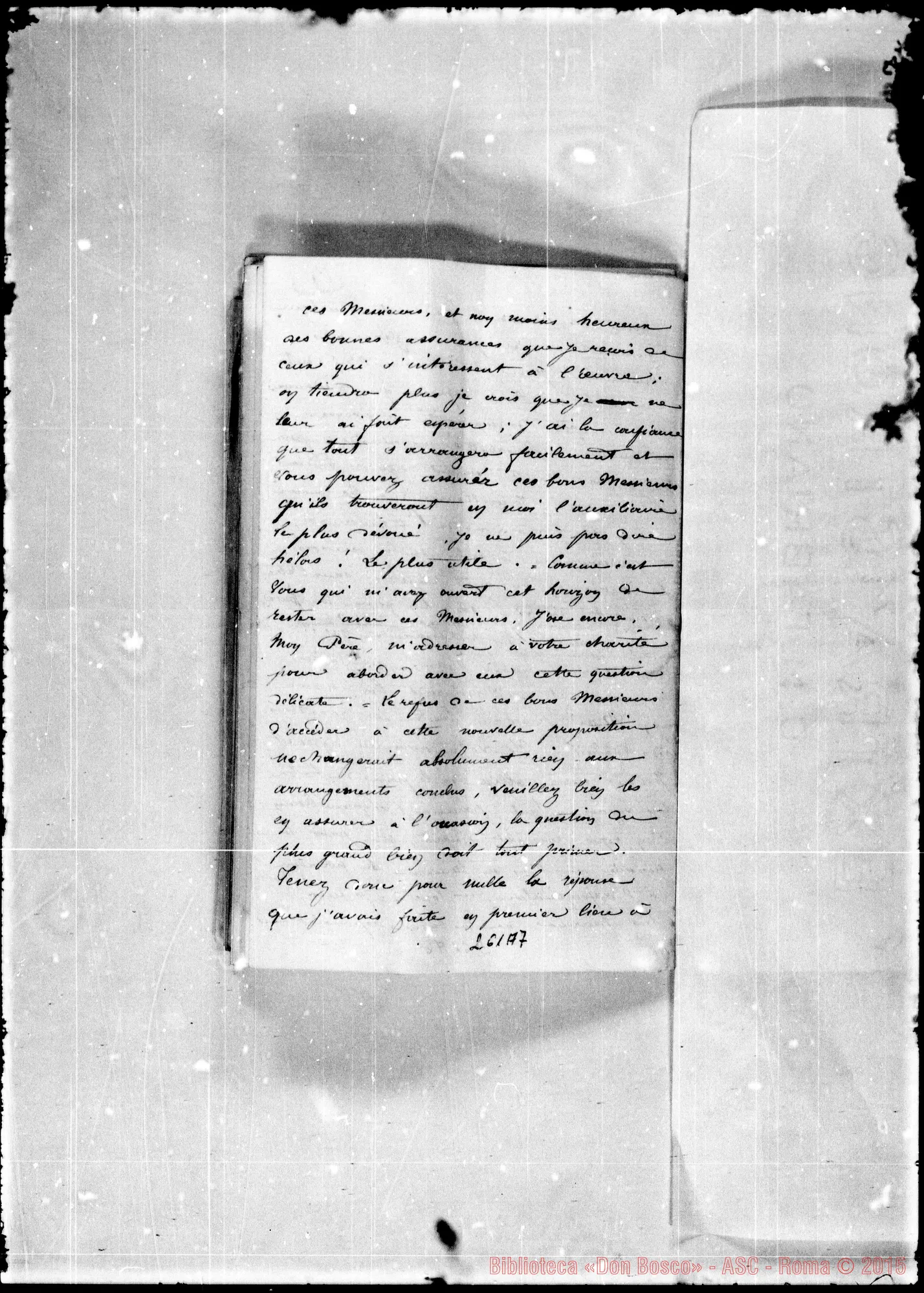 Fotogramma A 7 — Ernest Comoy-Morisieur l’Abbè. Lettere rilegate sulla «Institution Saint Louis» A Fourchambault. Accluse risposte di Cays