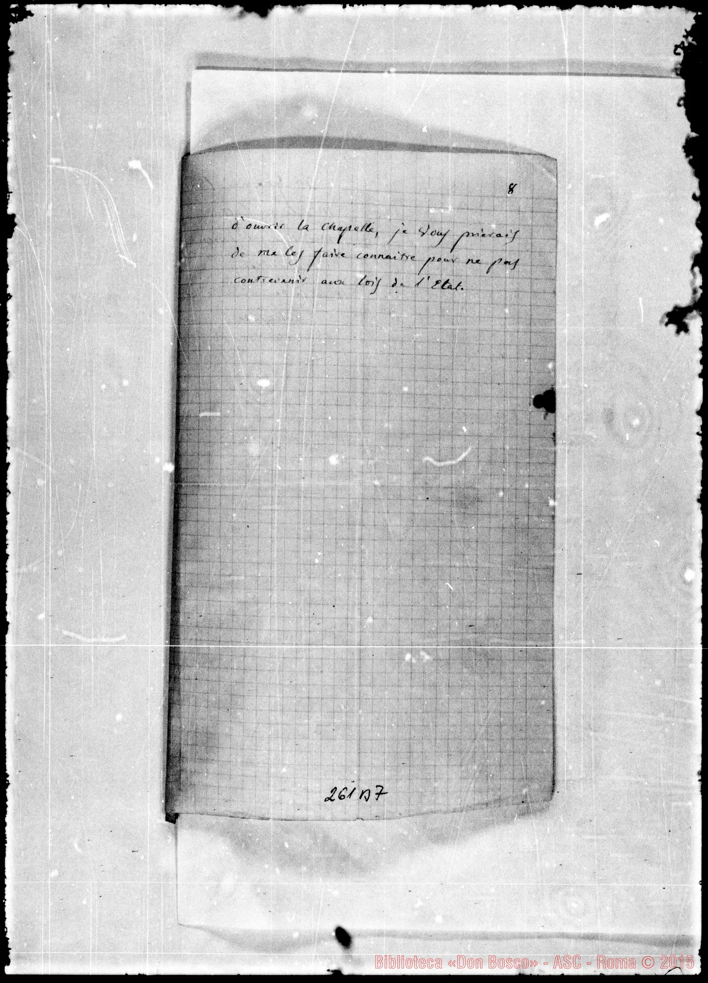 Fotogramma B 7 — Minuta di lettera