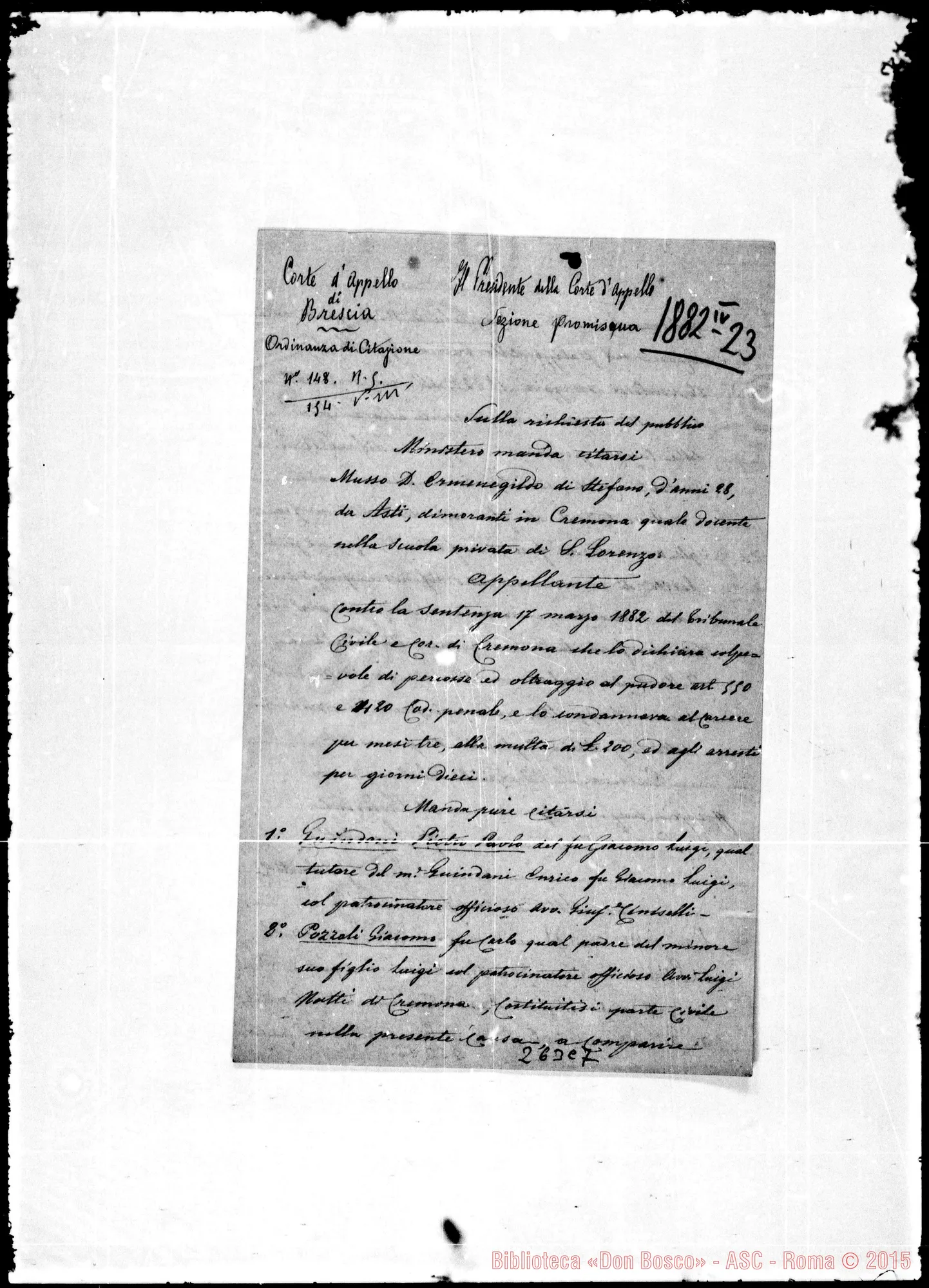 Fotogramma C 7 — Presidente della Corte d’Appello