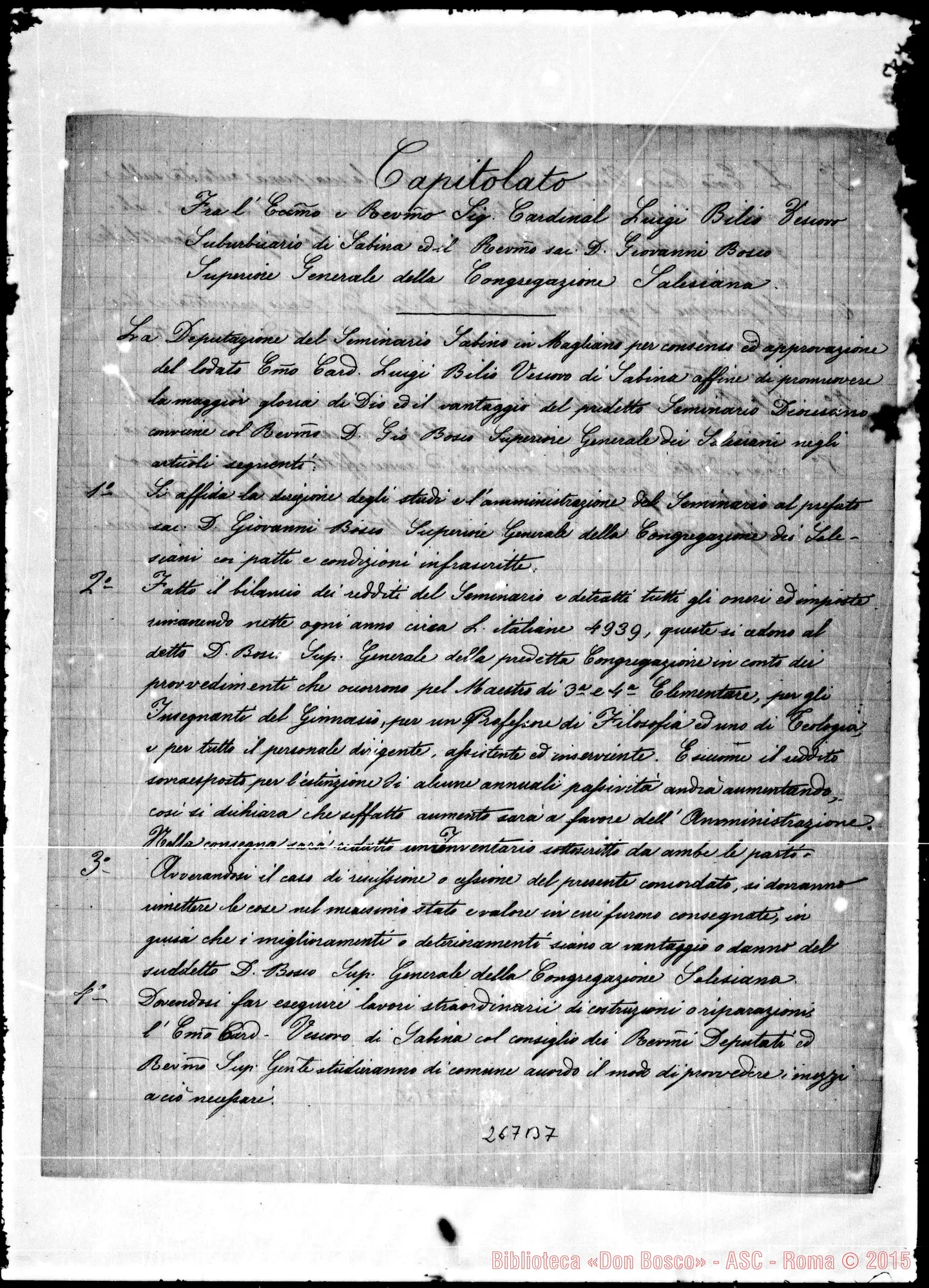 Fotogramma B 7 — Capitolato