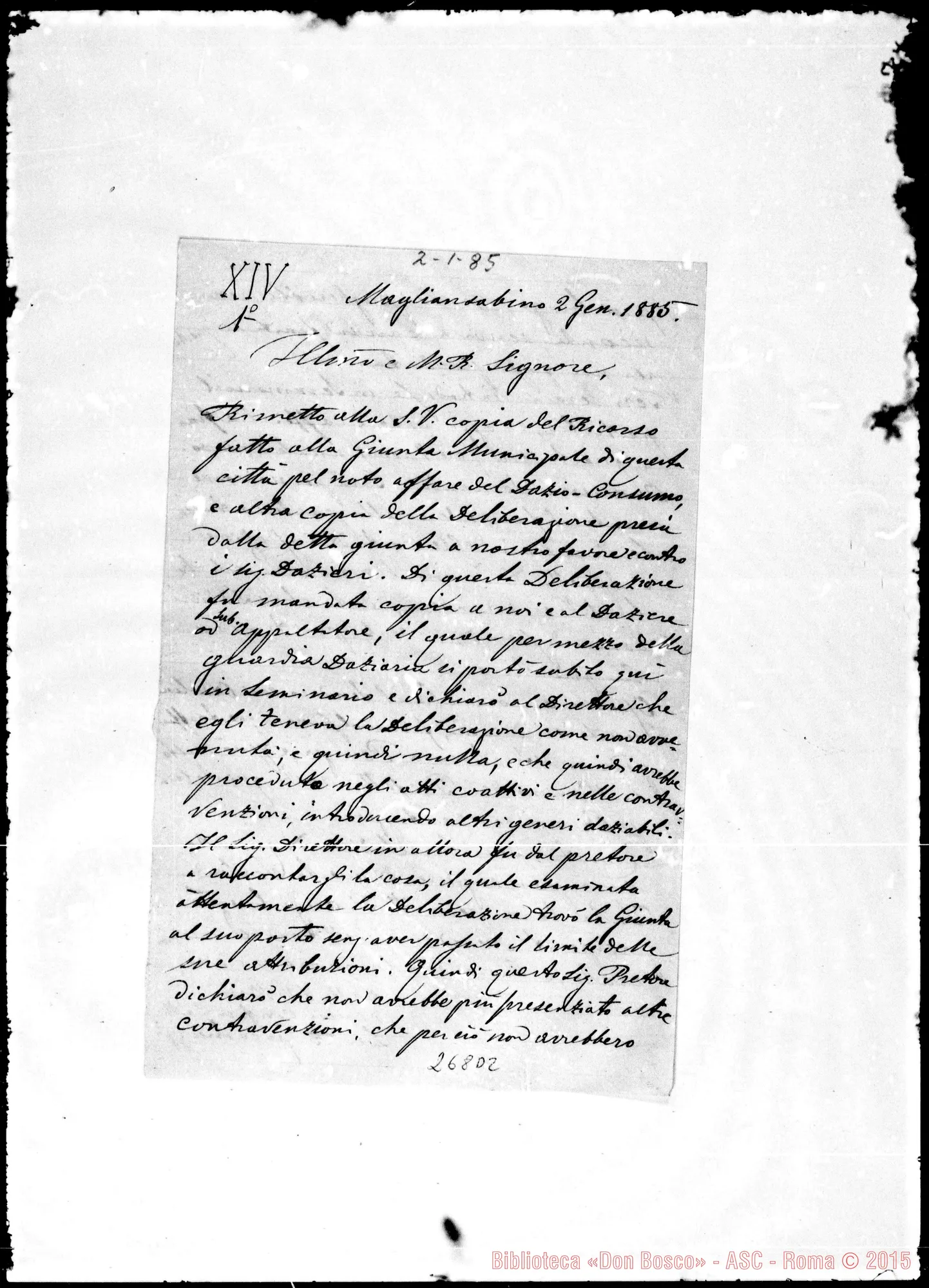 Fotogramma D 2 — Giacomuzzi-lll.mo Sig.
