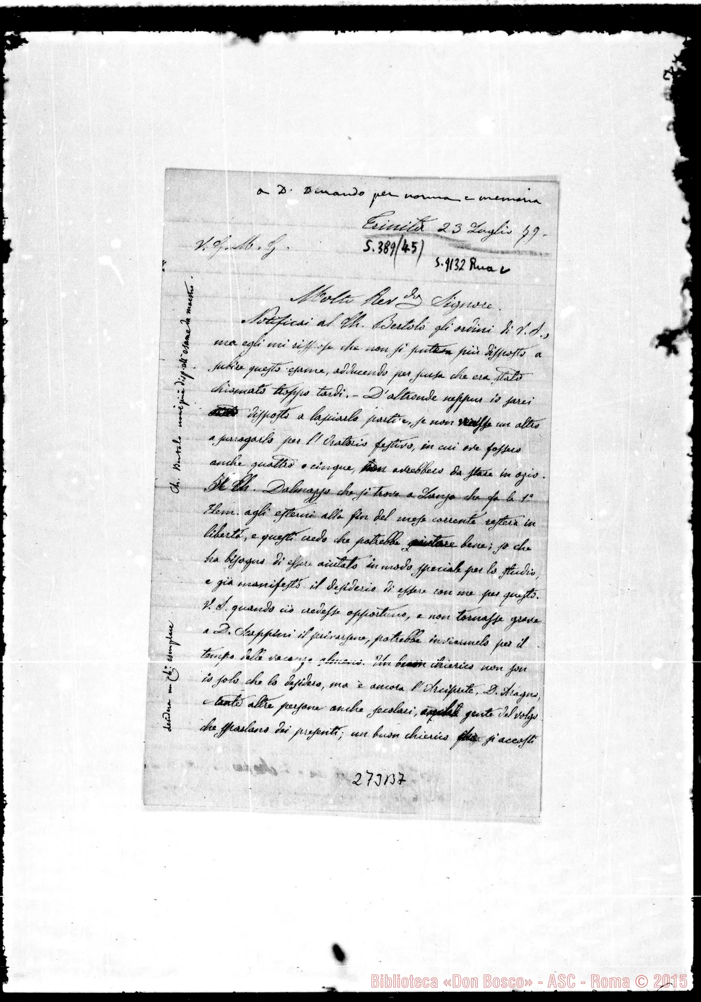 Fotogramma B 7 — Saccarelli-Molto Rev.do Sig.