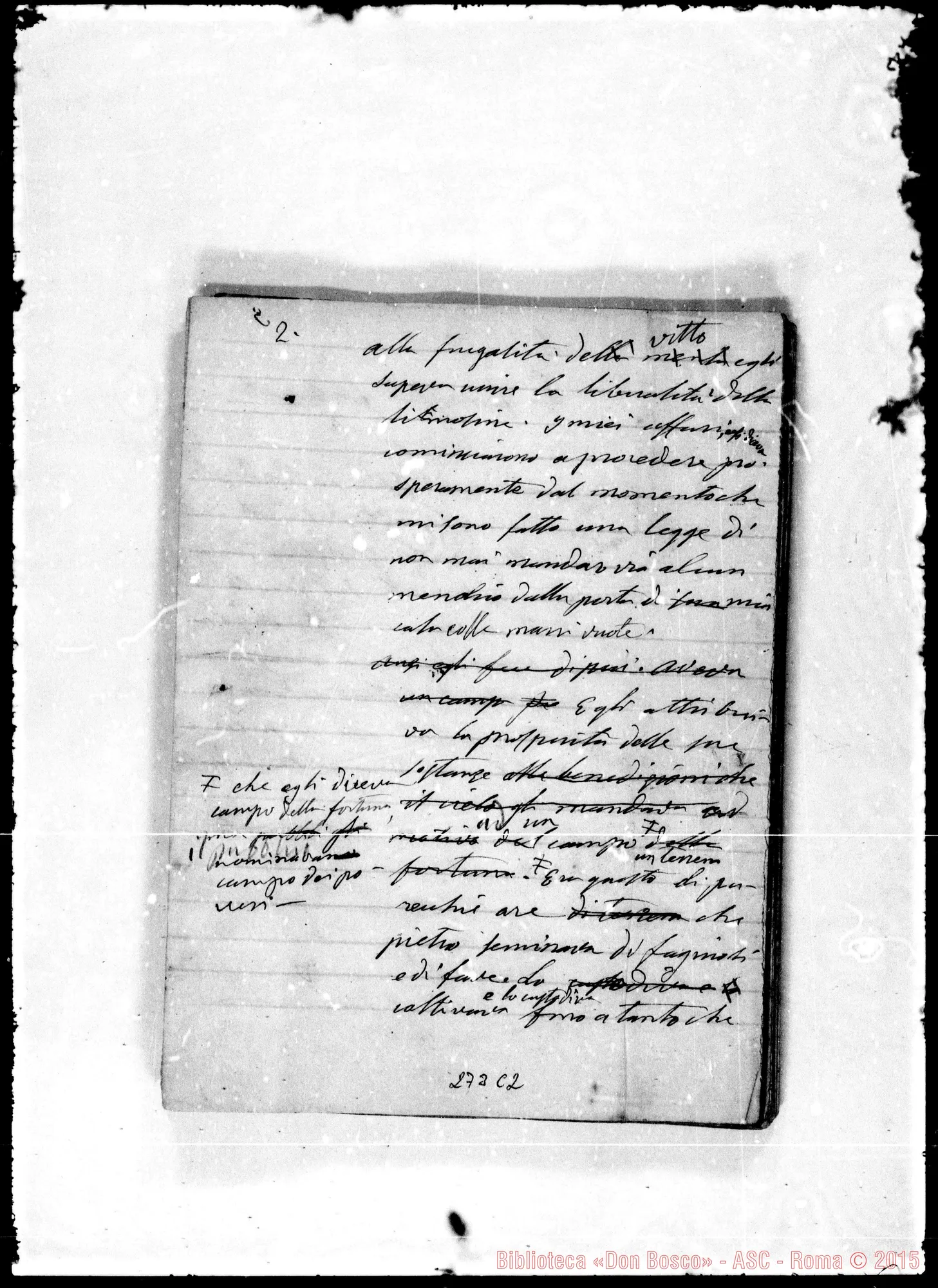 Fotogramma C 2 — Angelina, ossia, l’orfanella degli appenini. Ms. Bosco
