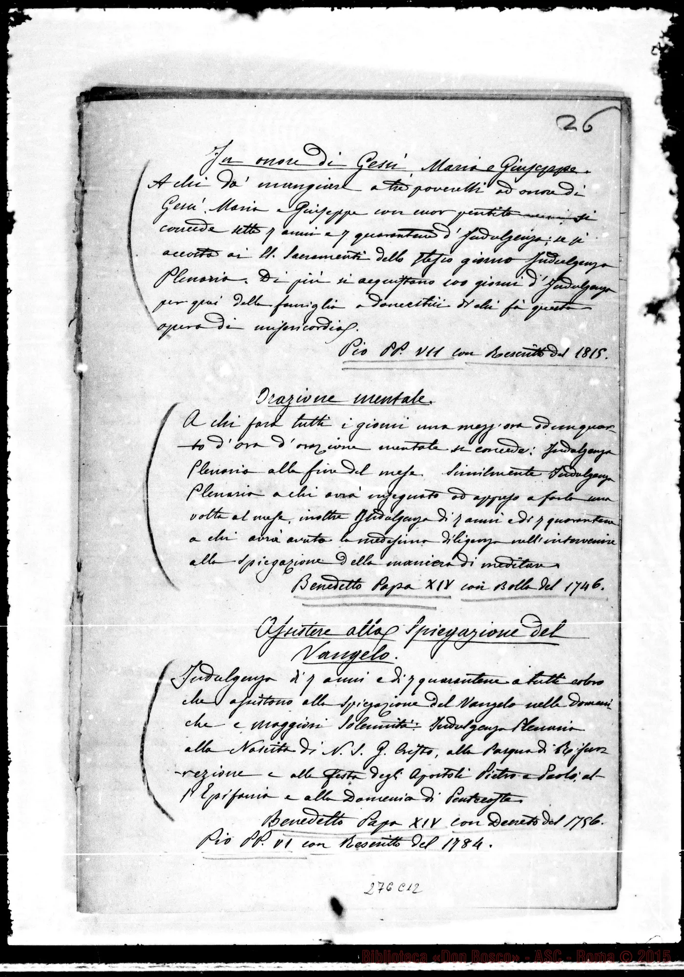 Fotogramma C 12 — Preghiere E pratiche diverse… Ms. con correz. Bosco