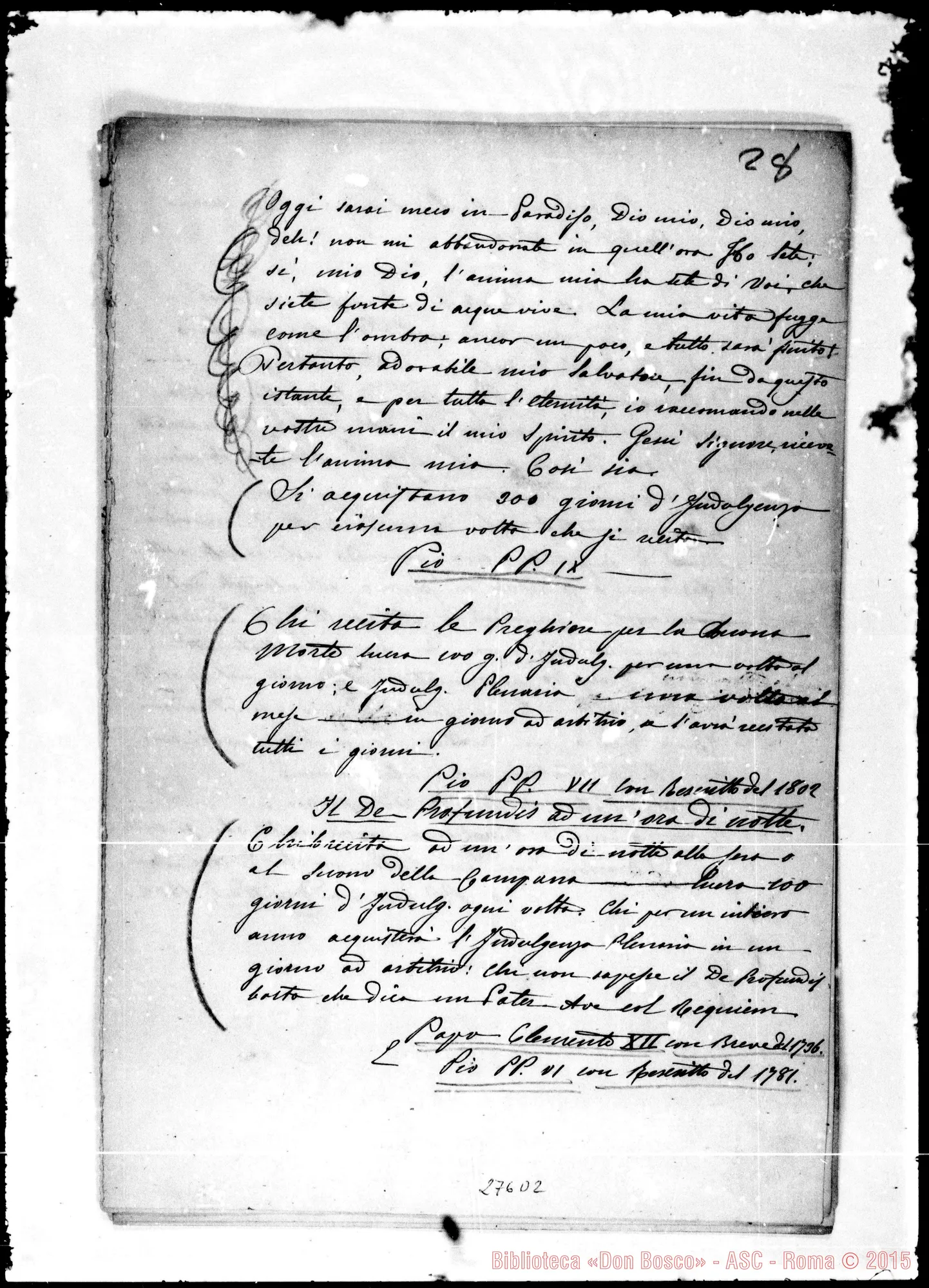 Fotogramma D 2 — Preghiere E pratiche diverse… Ms. con correz. Bosco