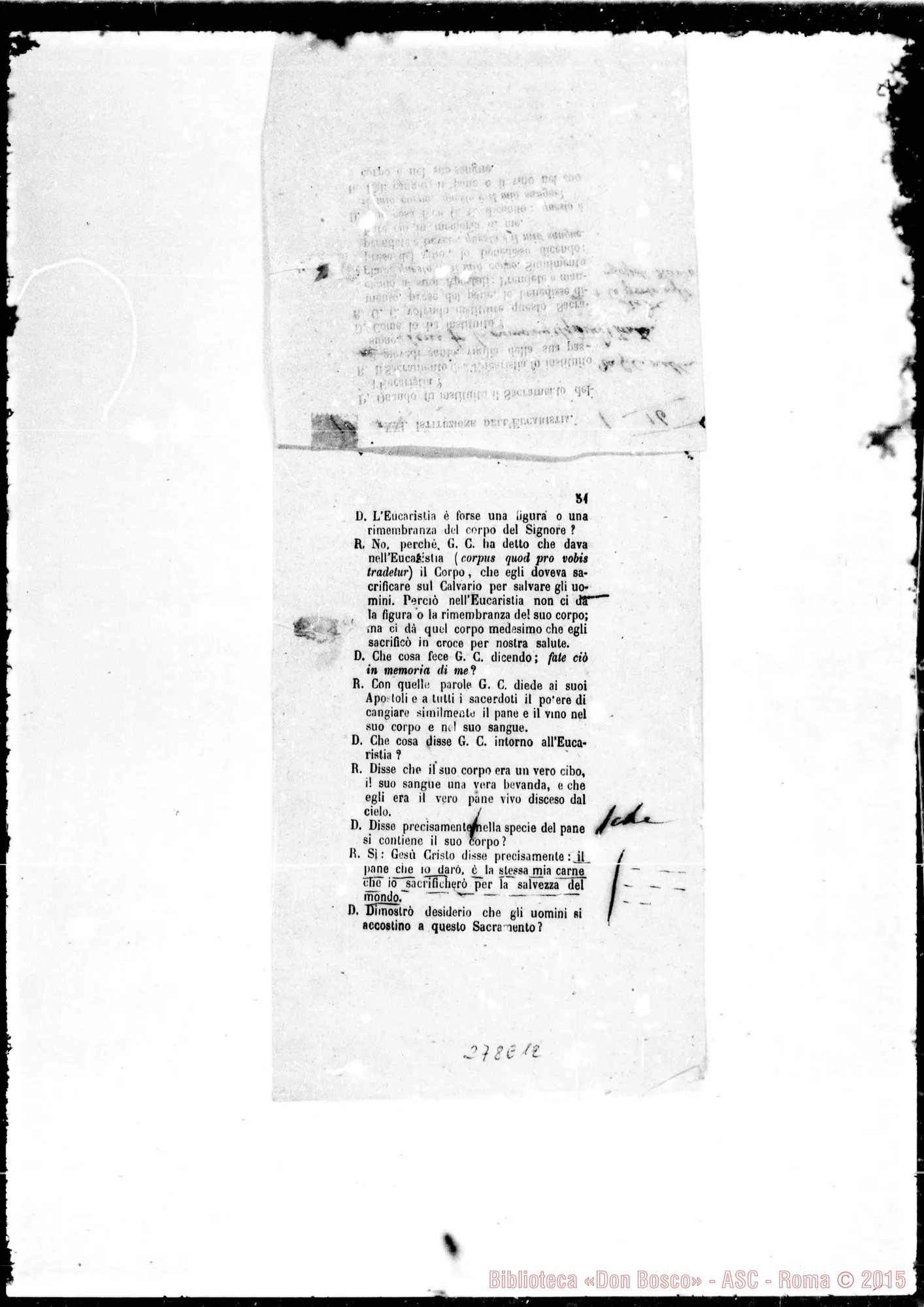 Fotogramma E 12 — Breve Catechismo pei fanciulli. Vogliotti. Ms. con alcune correz. Bosco