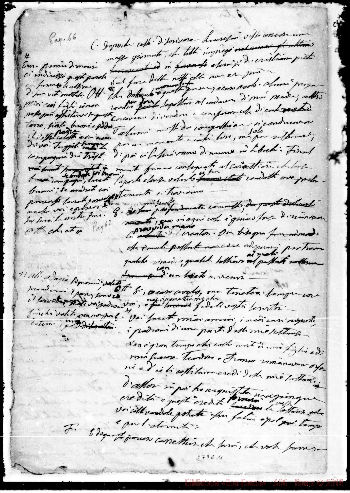 Fotogramma E 11 — Casa della Fortuna. Ms. Bosco