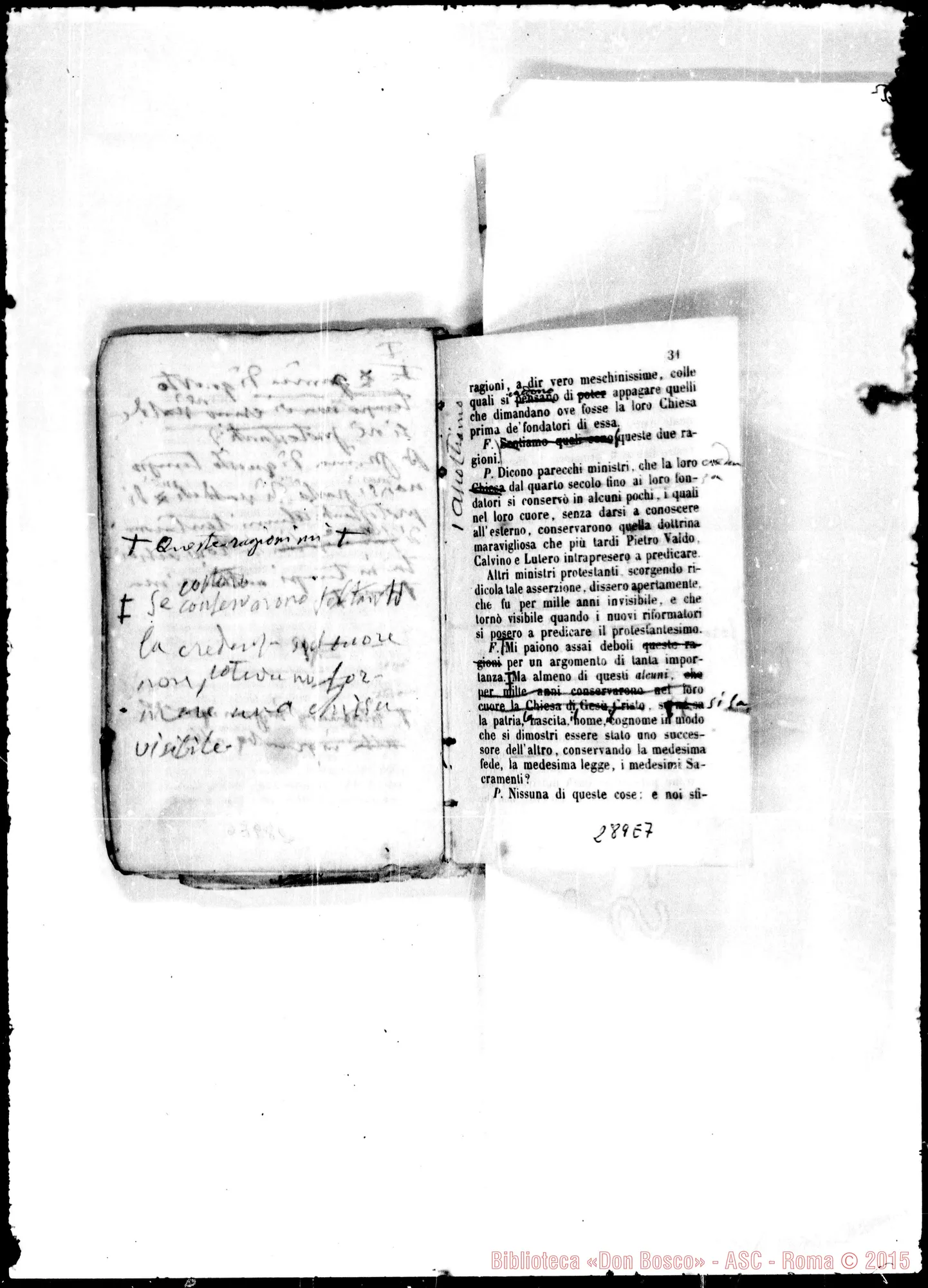 Fotogramma E 7 — Cattolico Istruito: Bozze per una nuova ed. Stampato con correz. Bosco