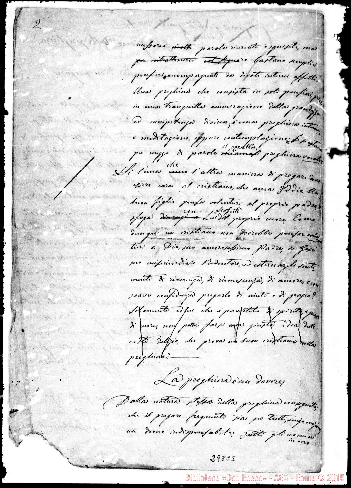 Fotogramma C 5 — Cattolico Provveduto. Ms. con correz. Bosco