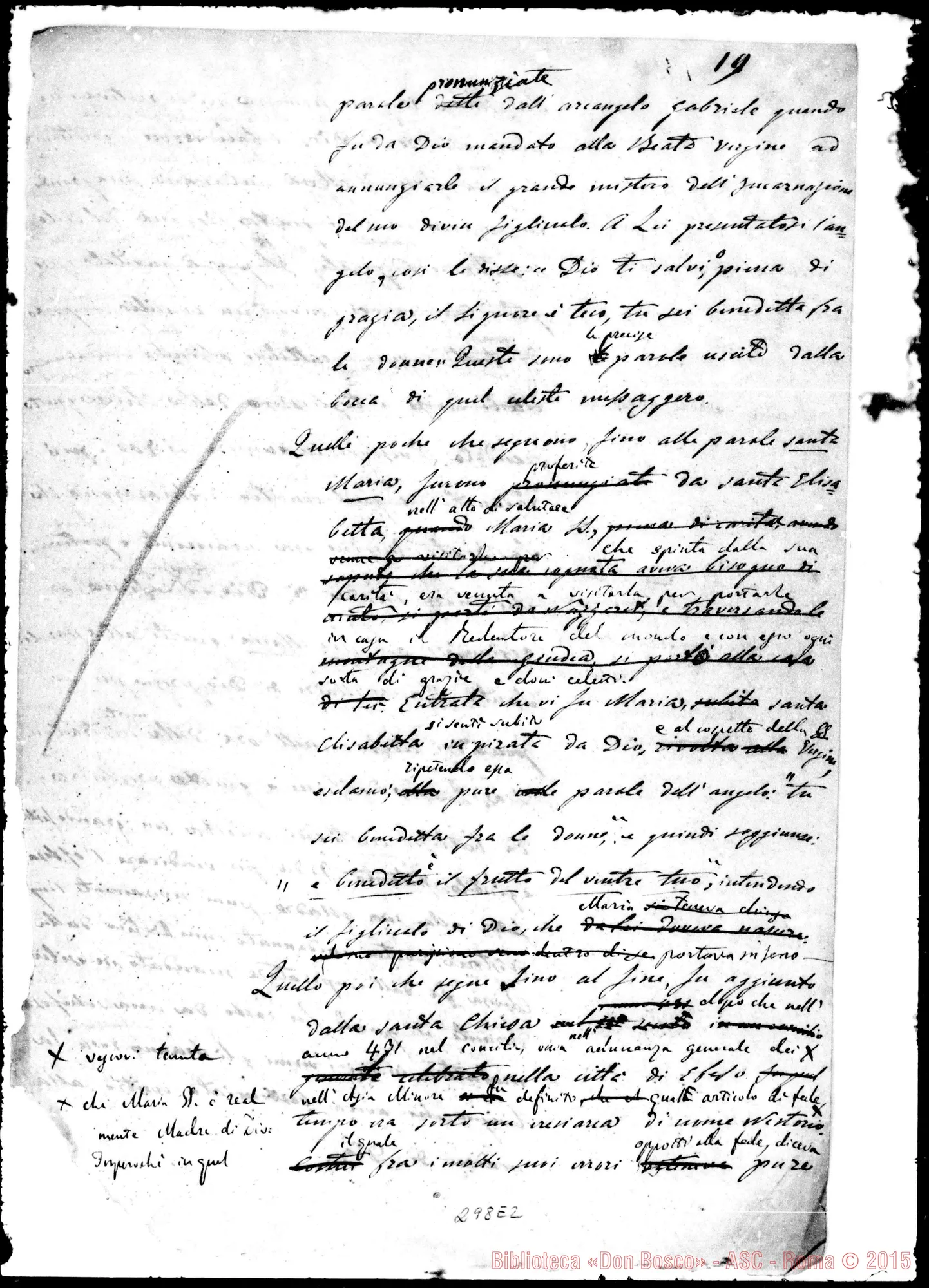 Fotogramma E 2 — Cattolico Provveduto. Ms. con correz. Bosco