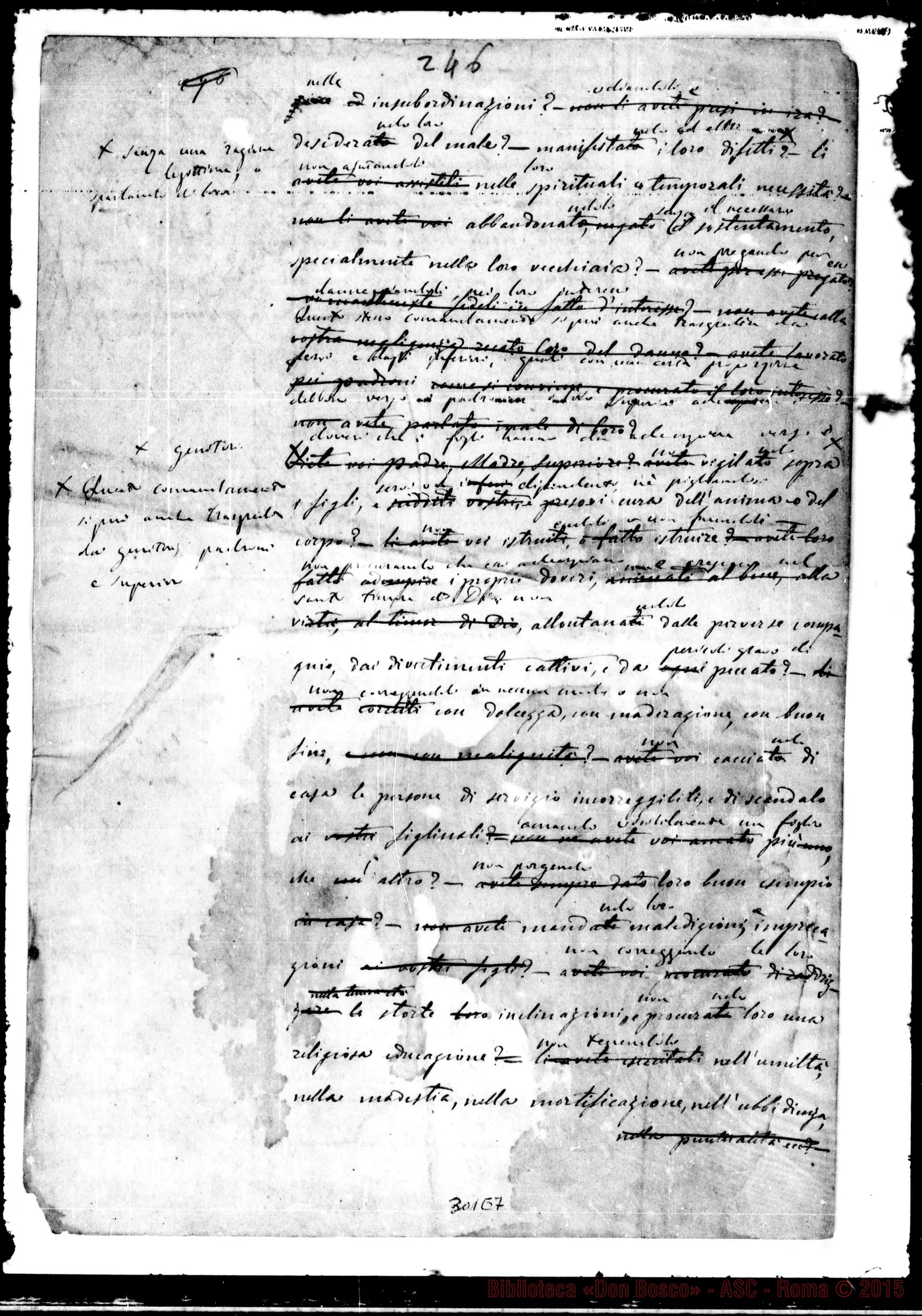 Fotogramma E 7 — Cattolico Provveduto. Ms. con correz. Bosco