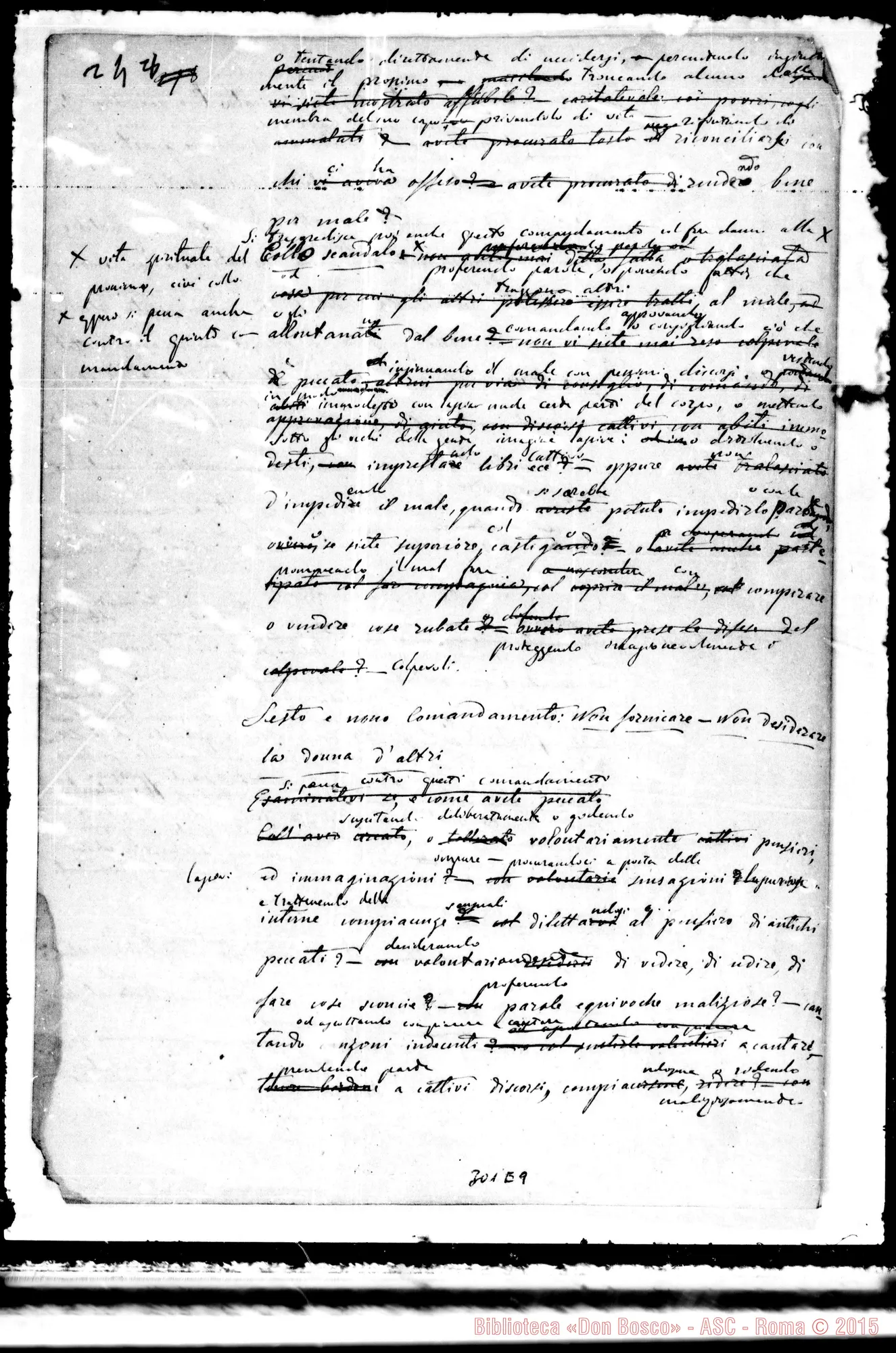 Fotogramma E 9 — Cattolico Provveduto. Ms. con correz. Bosco