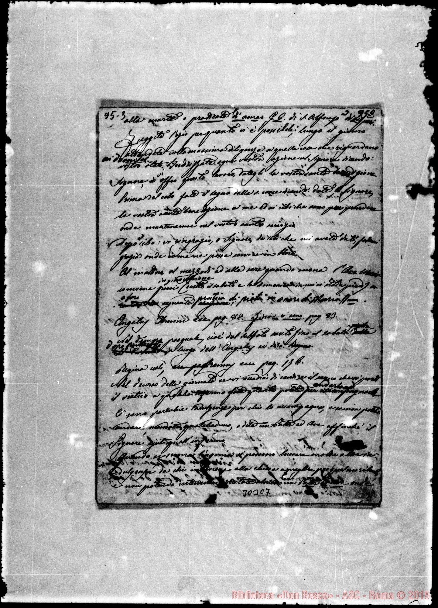 Fotogramma C 7 — Esercizi particolari… Ms. con correz. Bosco