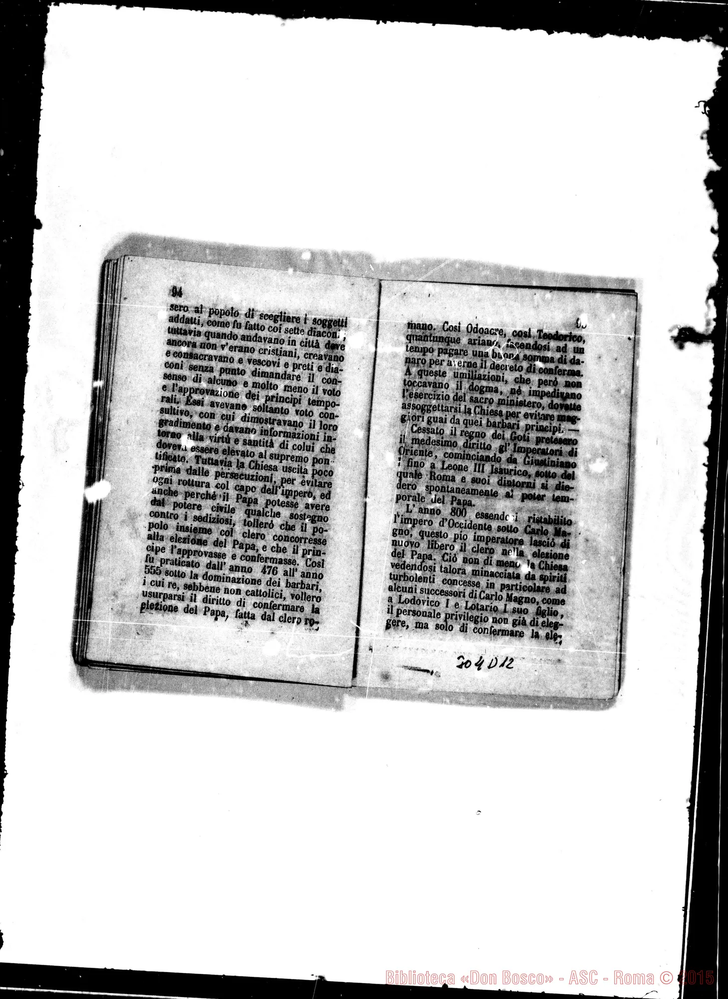 Fotogramma D 12 — Chiesa Cattolica E la sua Gerarchia. Stampato