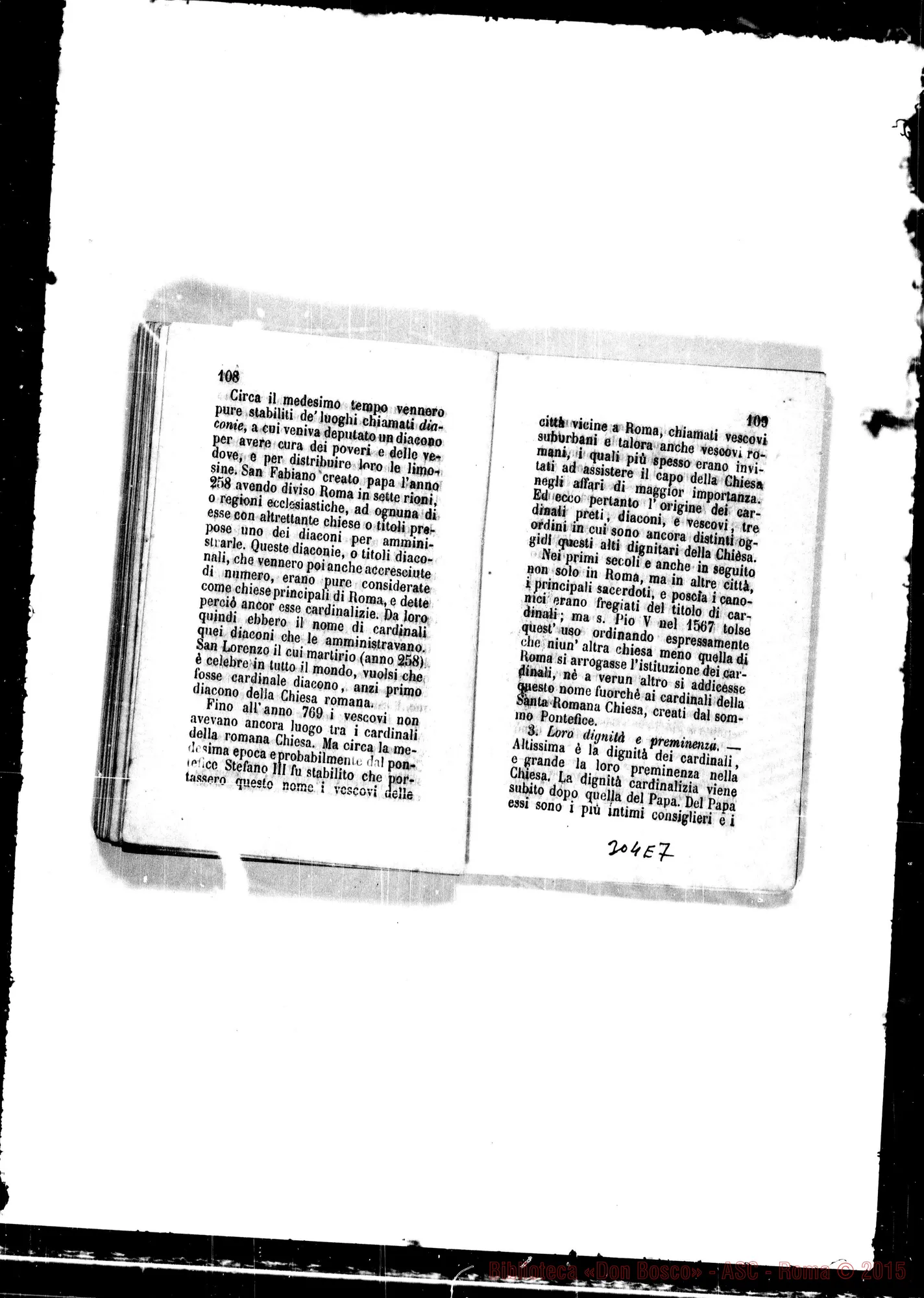 Fotogramma E 7 — Chiesa Cattolica E la sua Gerarchia. Stampato