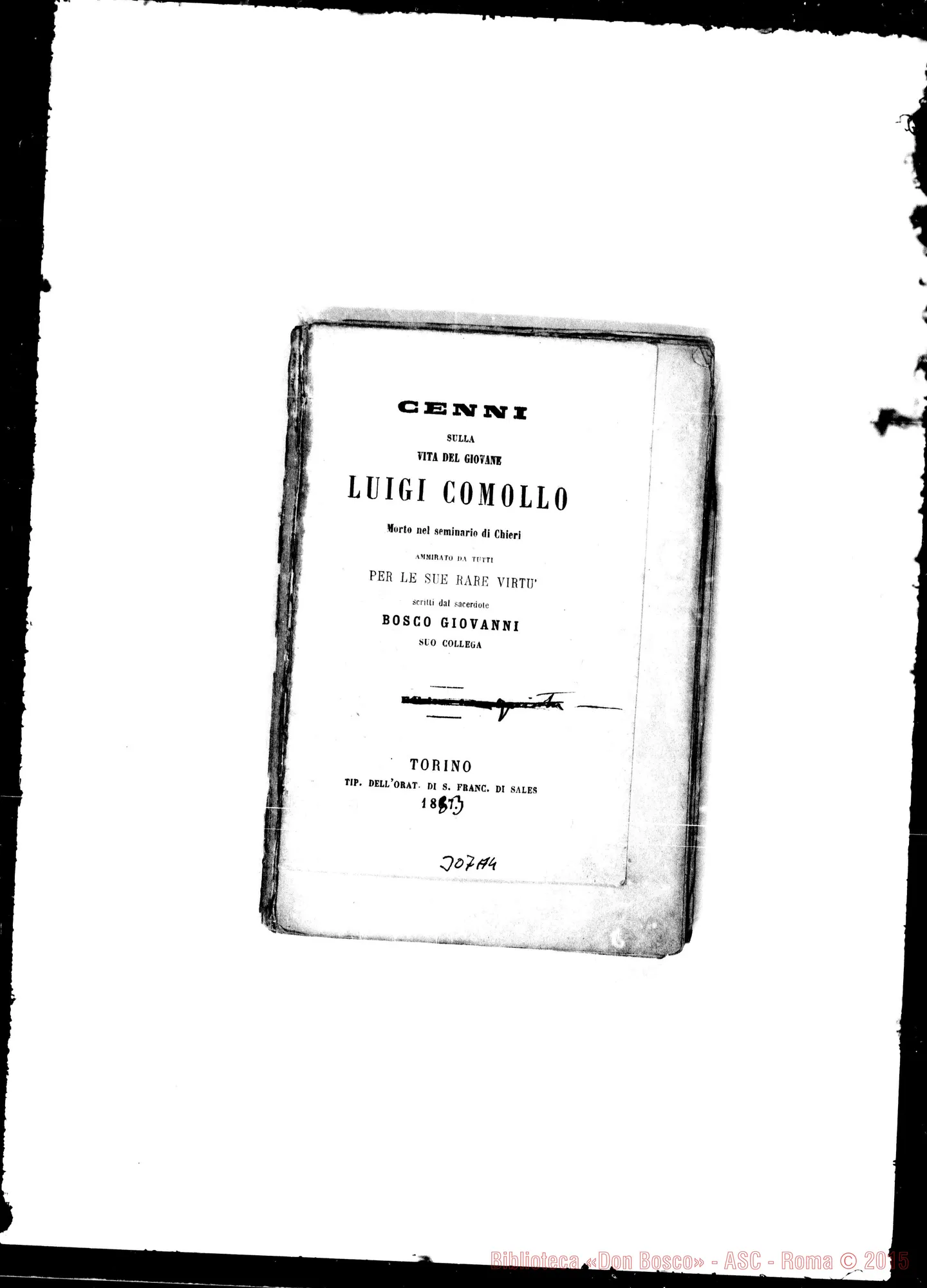 Fotogramma A 4 — Cenni sulla vita…» Bozze con correz. Bosco