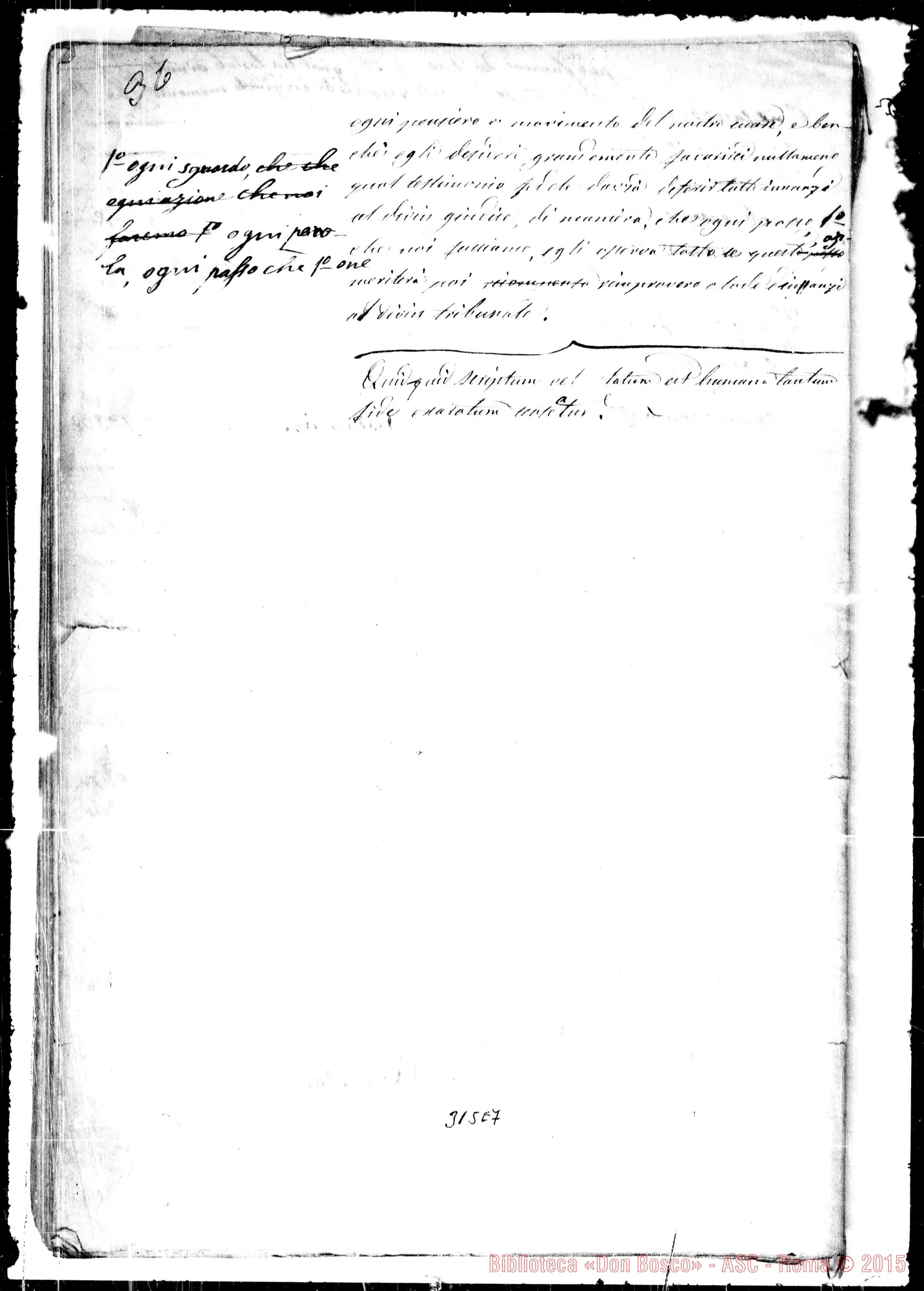 Fotogramma E 7 — Divoto dell’Angelo Custode. Ms. con correz. autogr. Bosco