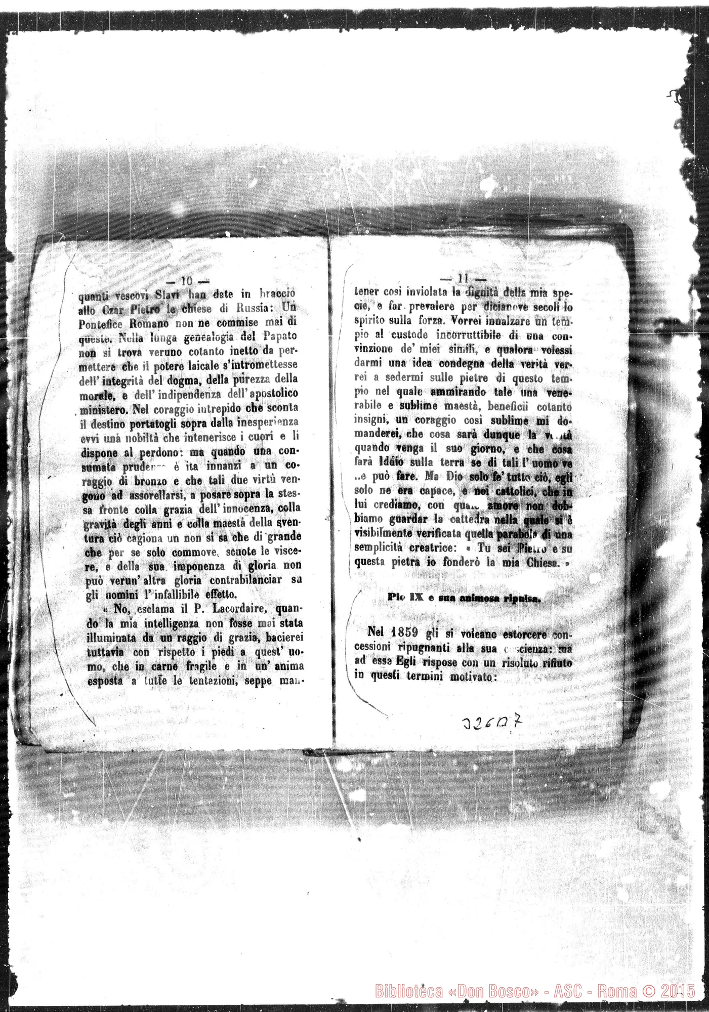 Fotogramma B 7 — Lo spirito E il cuore di Pio Nono. Stampato