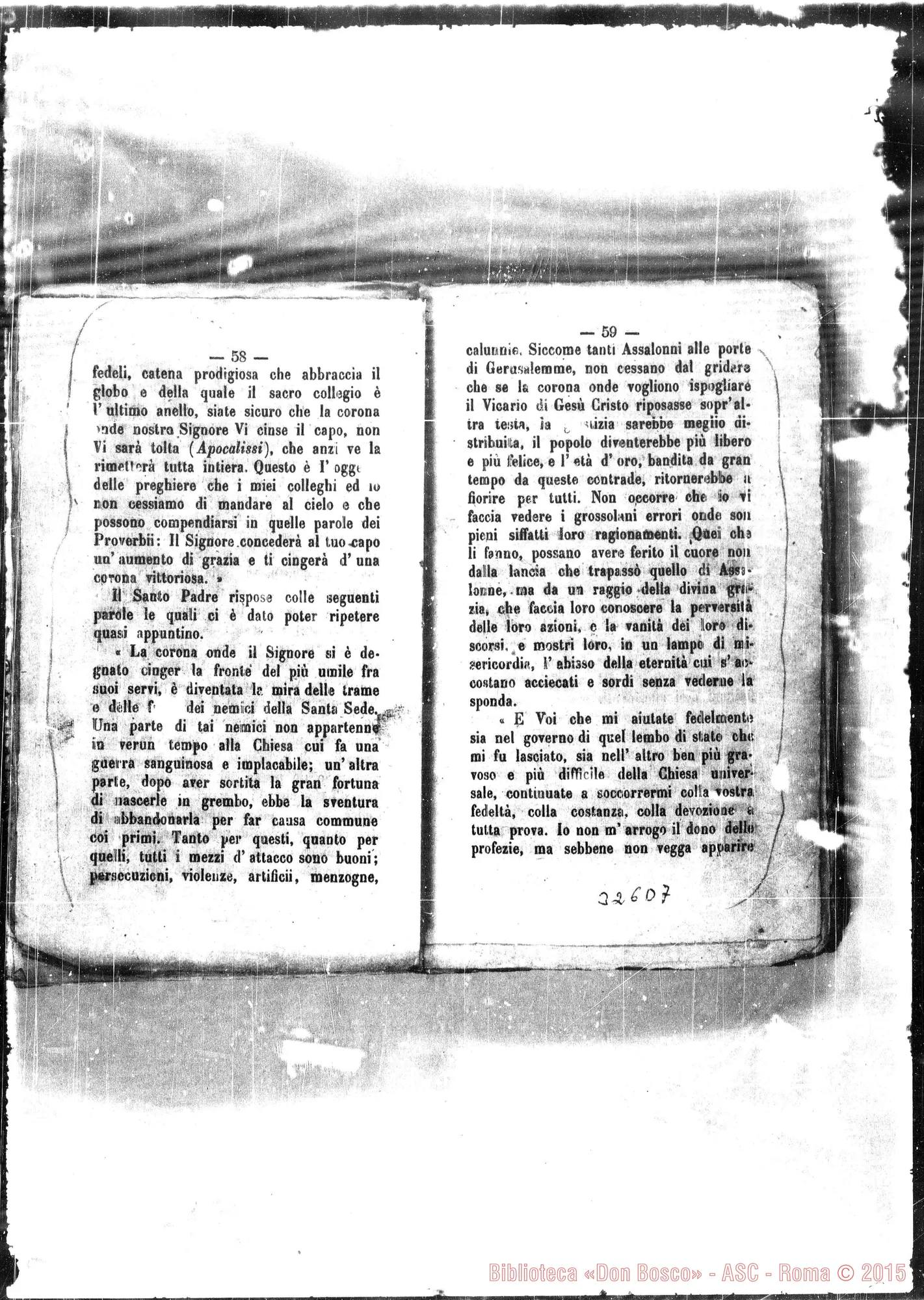 Fotogramma D 7 — Lo spirito E il cuore di Pio Nono. Stampato