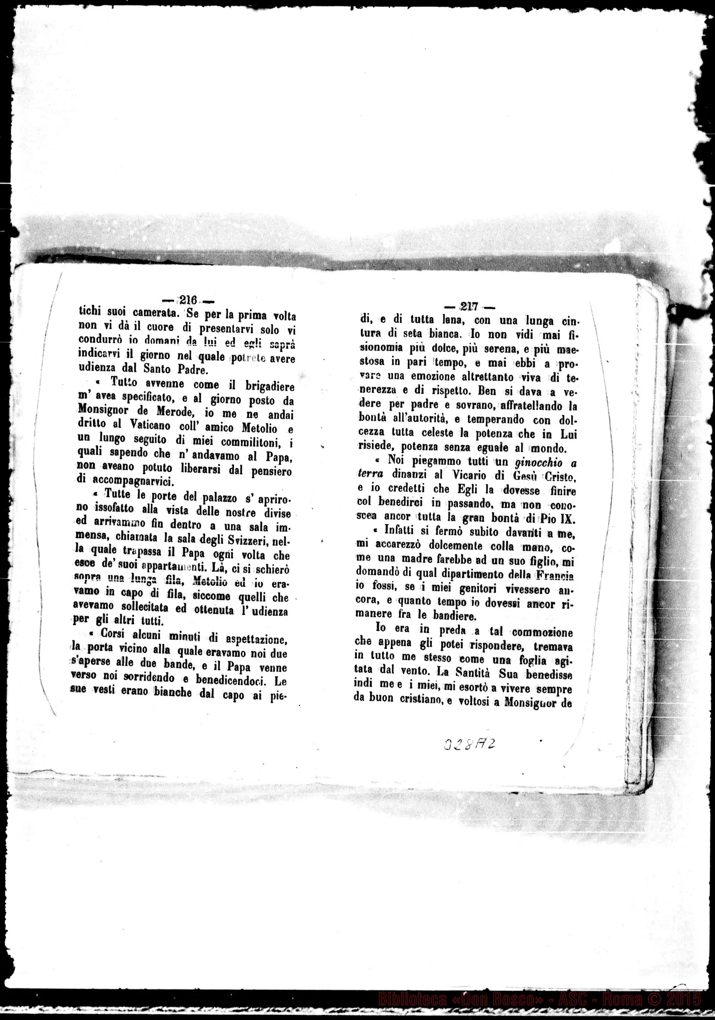 Fotogramma A 2 — Lo spirito E il cuore di Pio Nono. Stampato