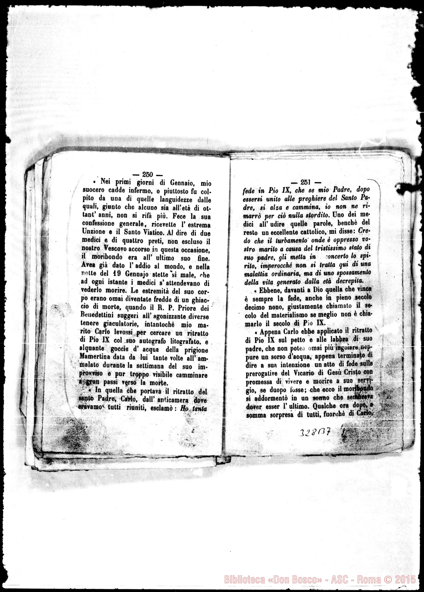 Fotogramma B 7 — Lo spirito E il cuore di Pio Nono. Stampato