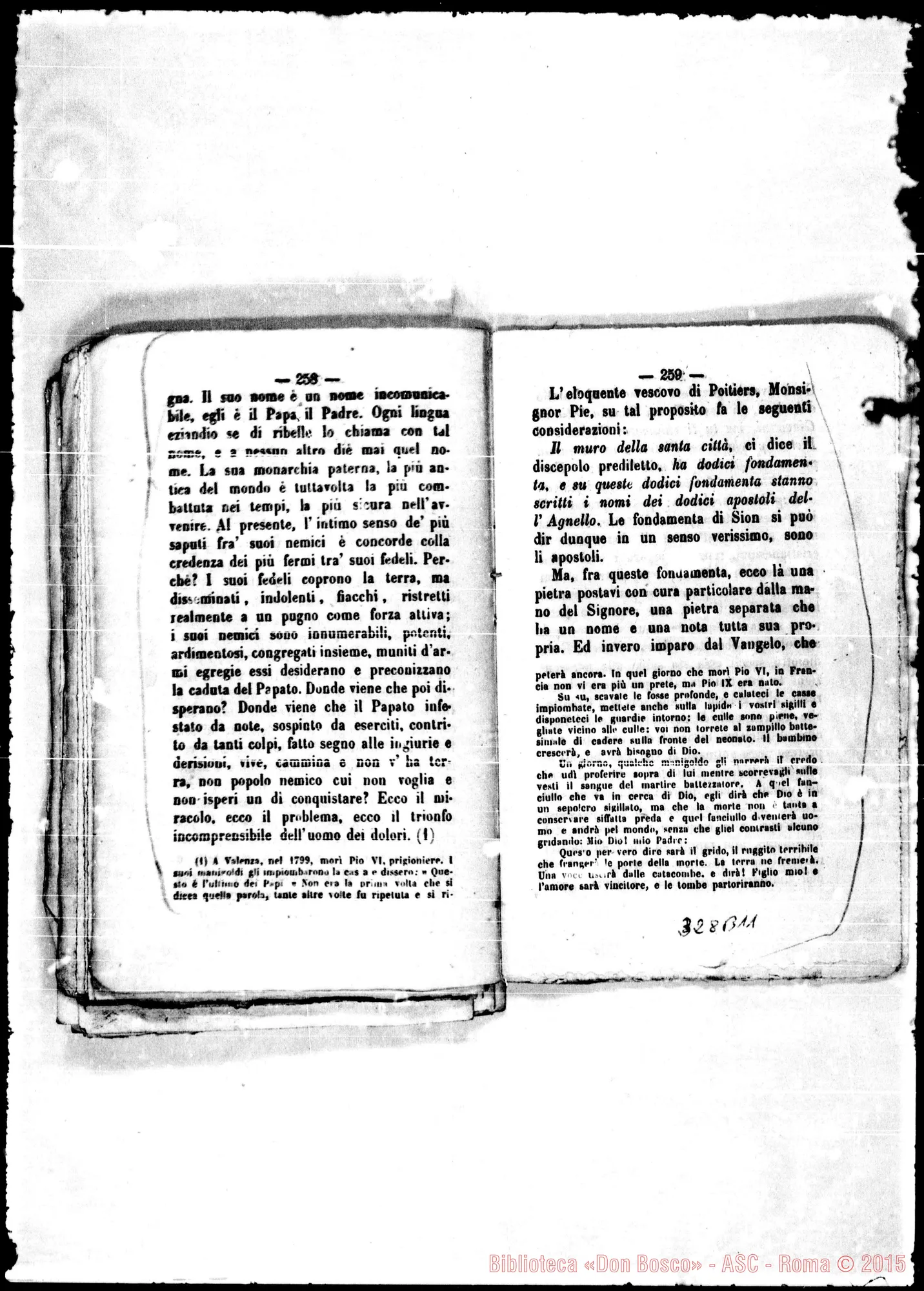 Fotogramma B 11 — Lo spirito E il cuore di Pio Nono. Stampato