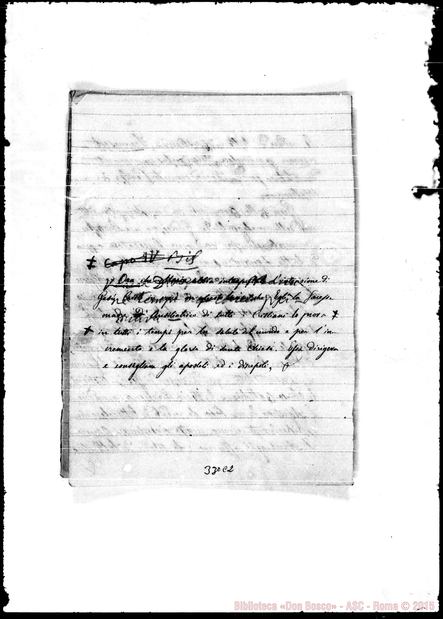 Fotogramma C 2 — Maraviglie della Madre di Dio… Ms. con correz. E aggiunte Bosco