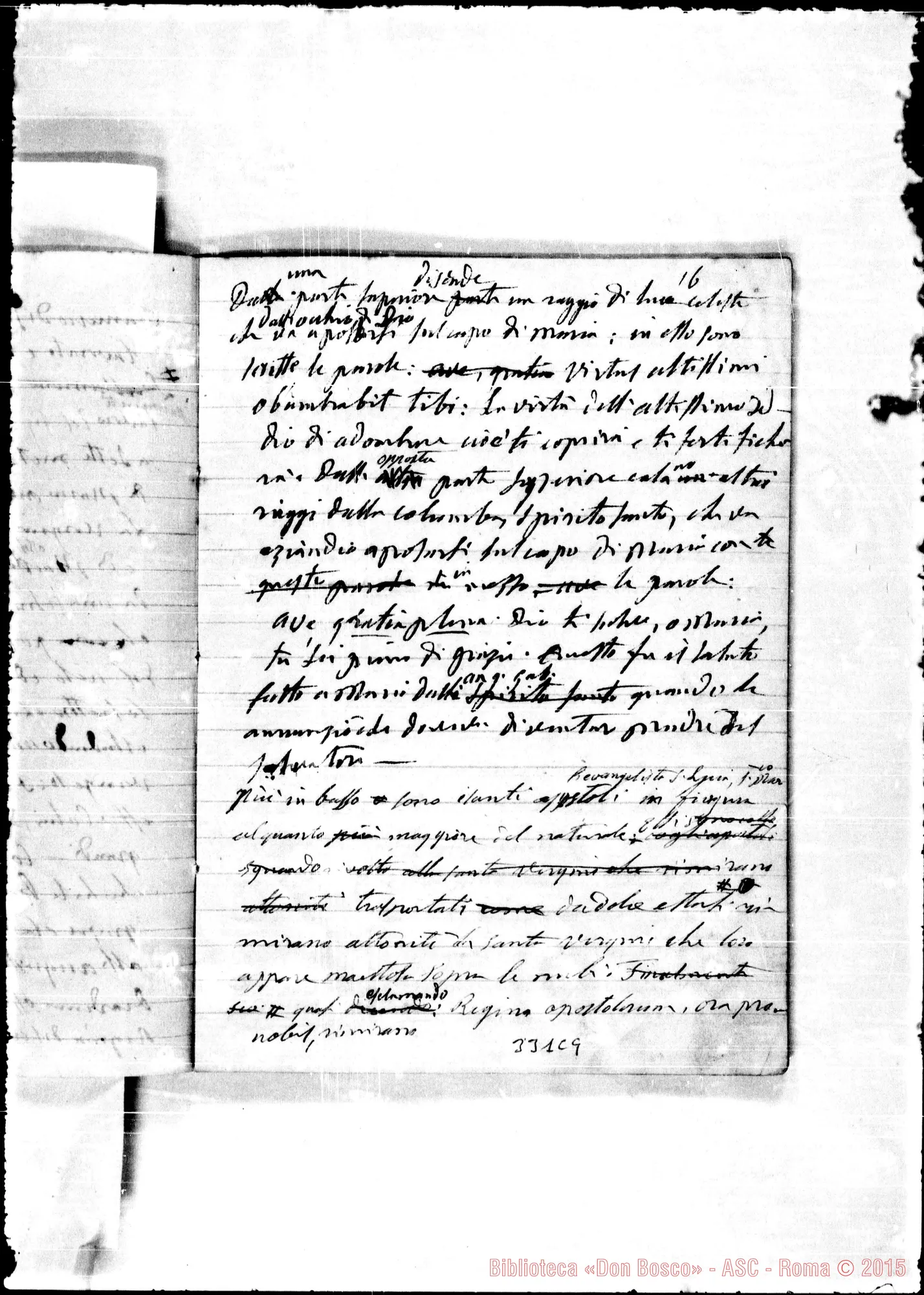 Fotogramma C 9 — Divozione E progetto di una chiesa… Ms. Bosco
