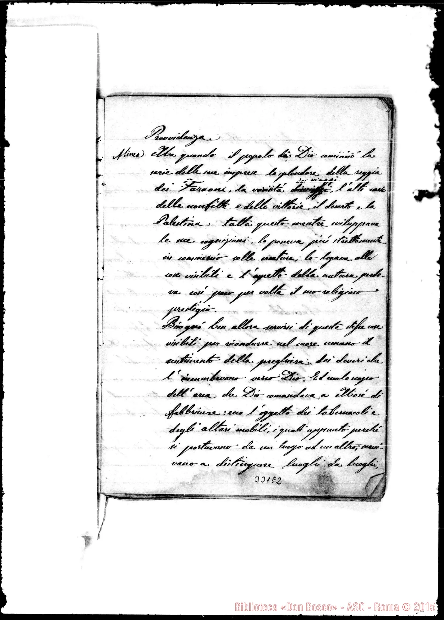 Fotogramma E 2 — Divozione E progetto di una chiesa… Ms. Bosco