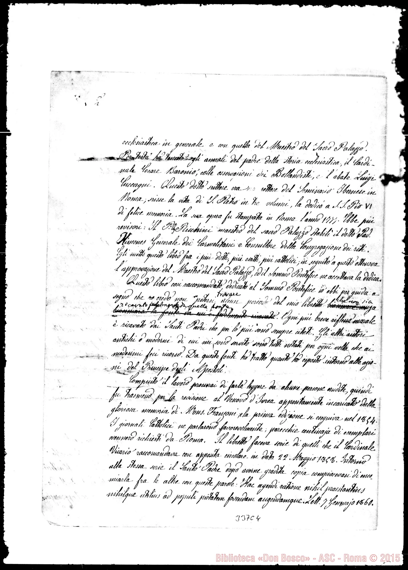 Fotogramma C 4 — Schiarimenti: osservazioni generali. Ms.