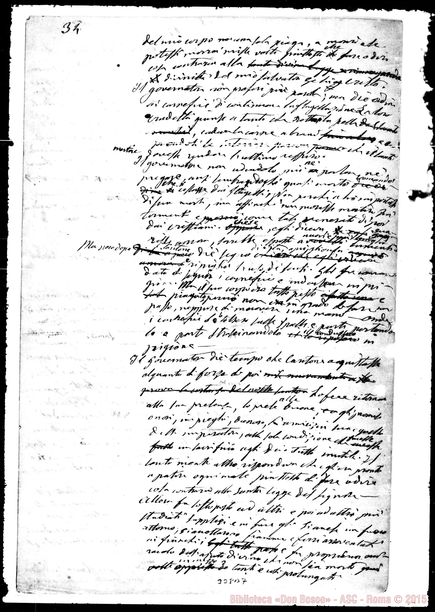 Fotogramma B 7 — San Felice, vita. Ms. autogr. di D. Bosco