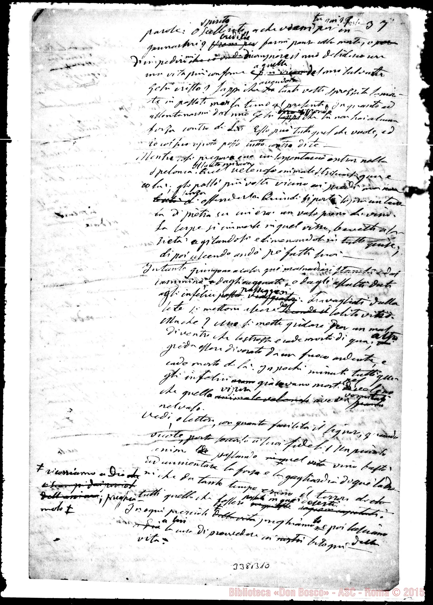 Fotogramma B 10 — San Felice, vita. Ms. autogr. di D. Bosco