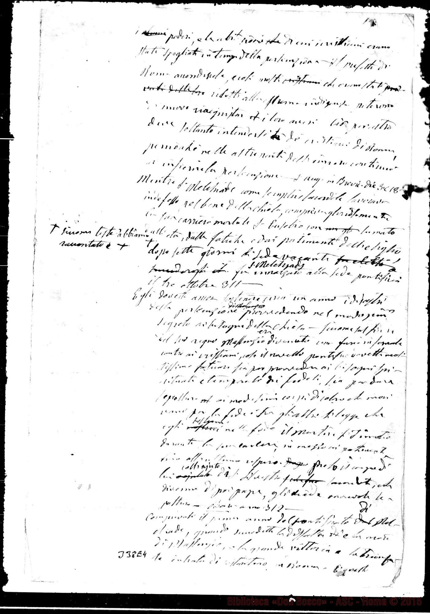 Fotogramma E 4 — San Eusebio e San Melchiade. Ms. in gran parte di D. Bosco