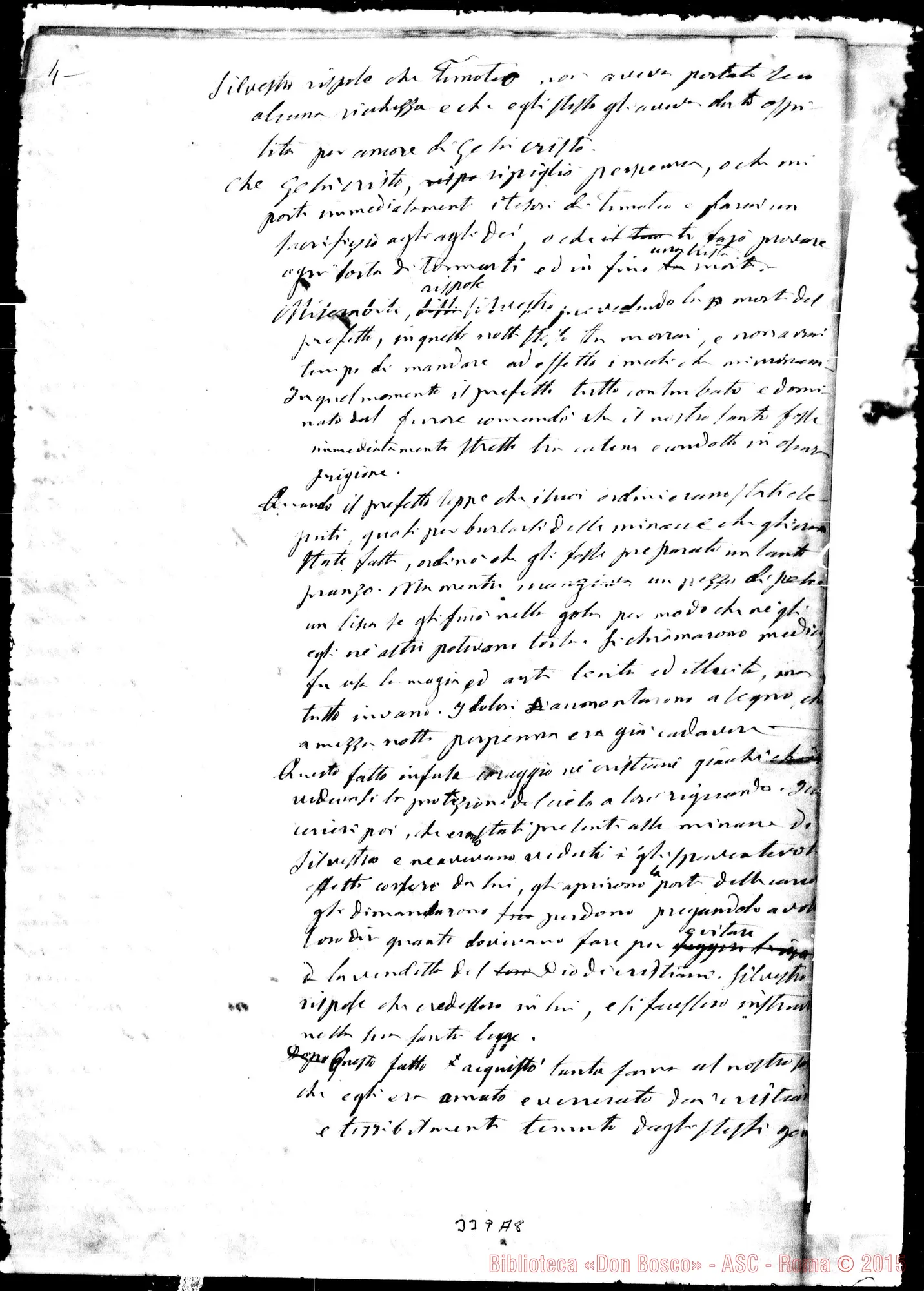 Fotogramma A 8 — San Silvestro, vita. Ms. in gran parte autogr. di D. Bosco