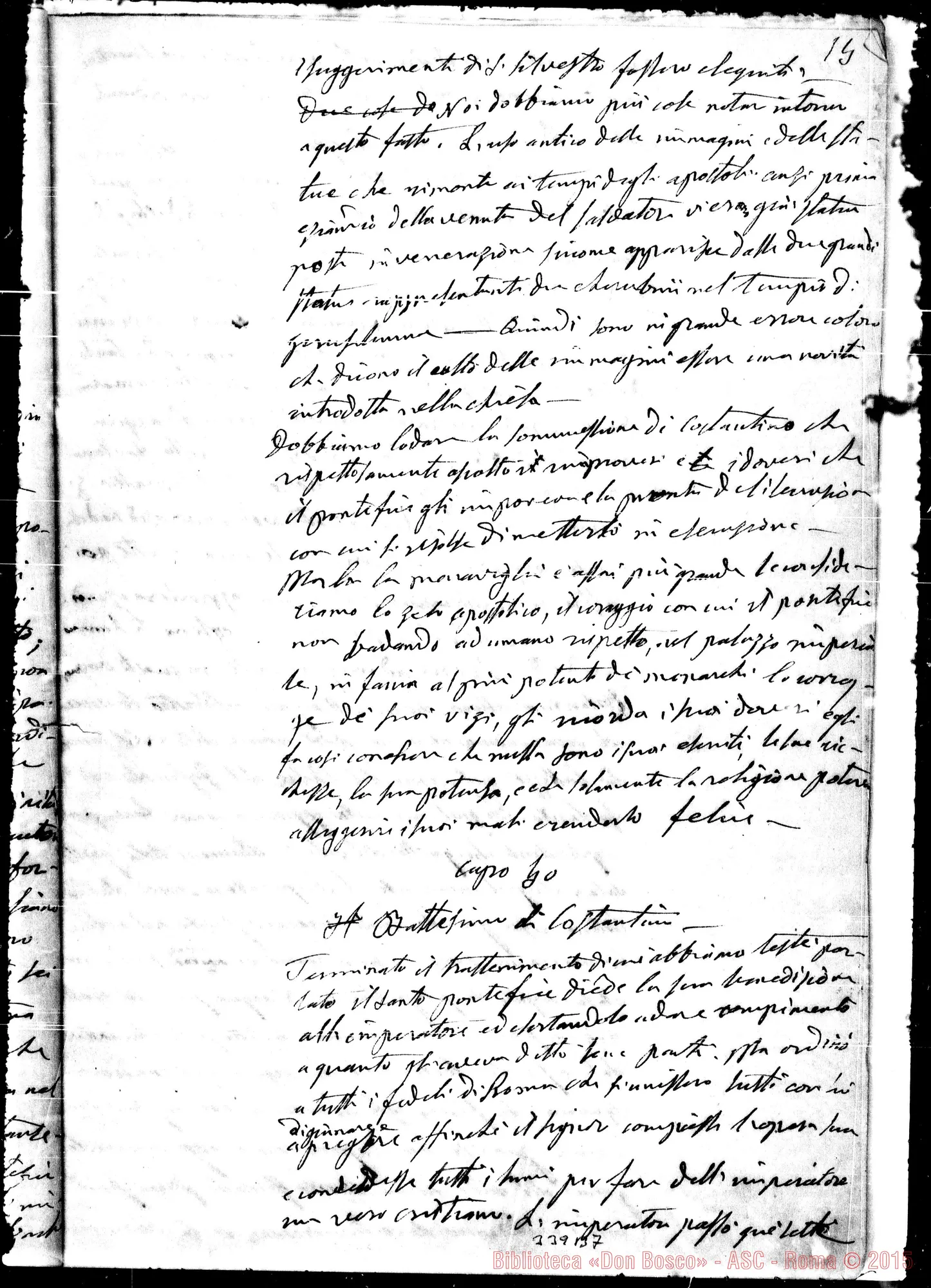 Fotogramma B 7 — San Silvestro, vita. Ms. in gran parte autogr. di D. Bosco