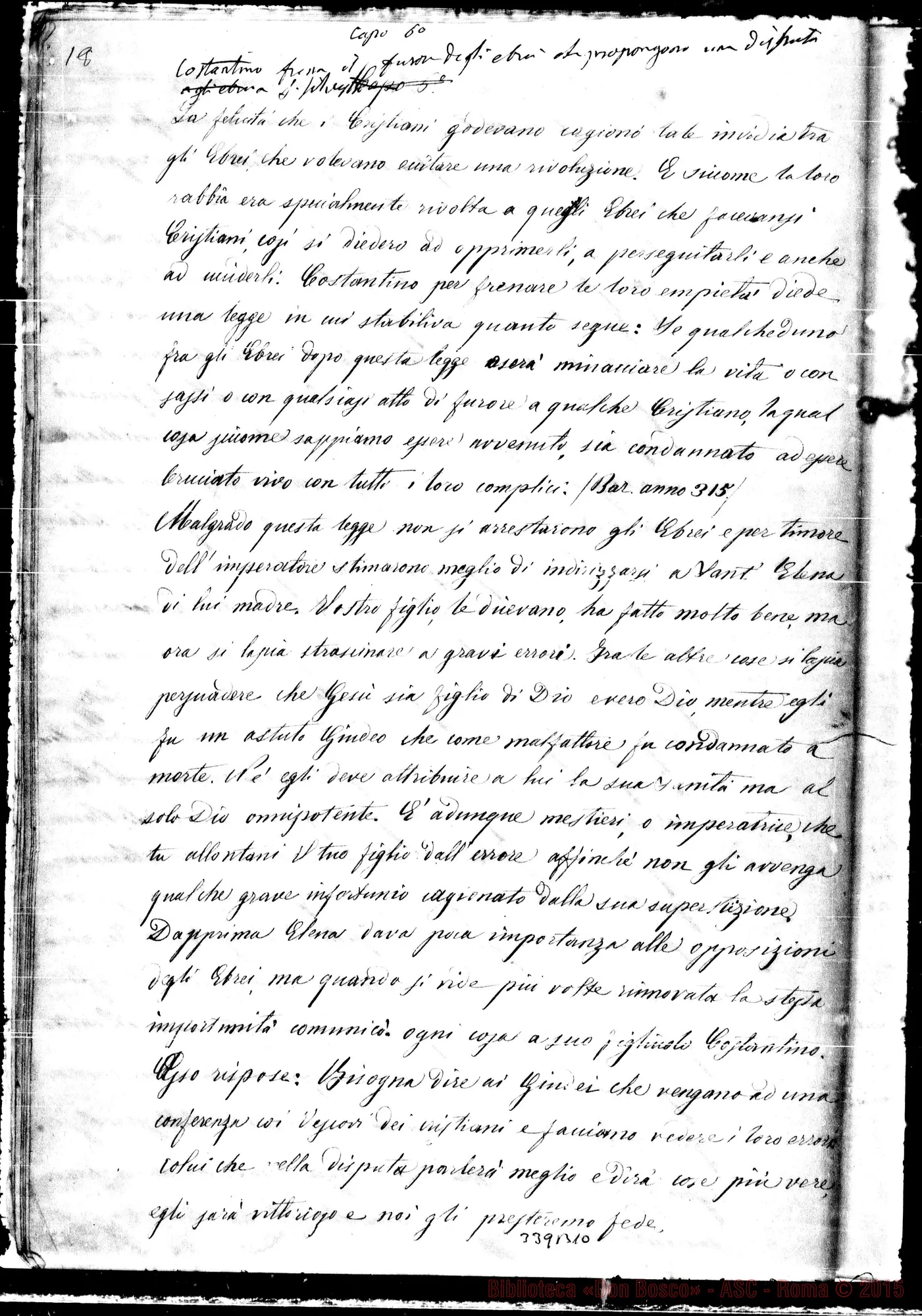 Fotogramma B 10 — San Silvestro, vita. Ms. in gran parte autogr. di D. Bosco