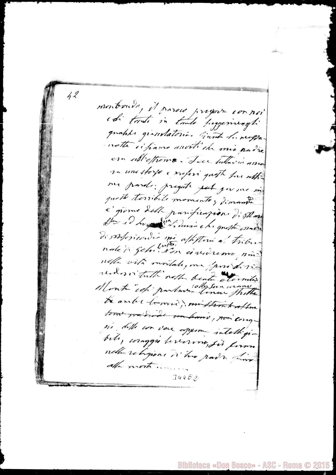 Fotogramma E 2 — «Severino, ossia, avventure di un alpigiano…» Ms. autogr. Bosco