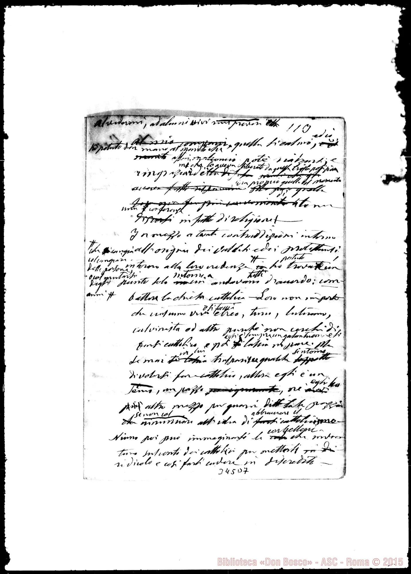 Fotogramma D 7 — «Severino, ossia, avventure di un alpigiano…» Ms. autogr. Bosco