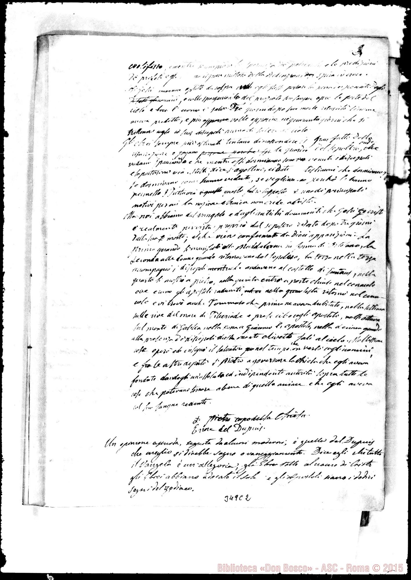 Fotogramma C 2 — Storia Ecclesiastica: «Storia della Chiesa di G.C.» Ms. autogr. Bosco