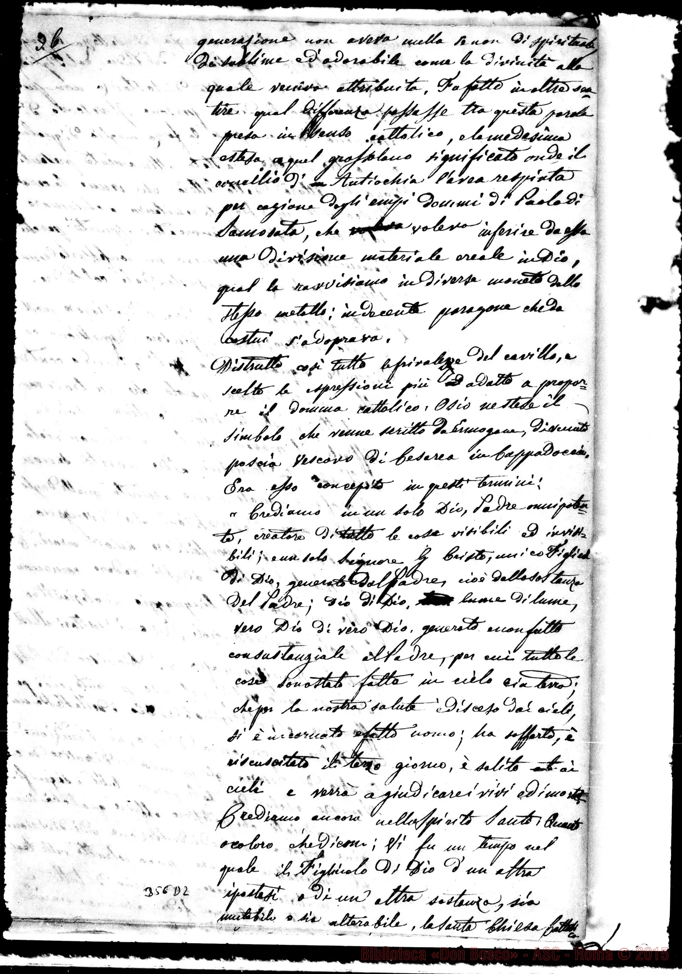 Fotogramma D 2 — Storia Ecclesiastica divisa in sei epoche. 5 fase. ms. con correz. autogr. Bosco