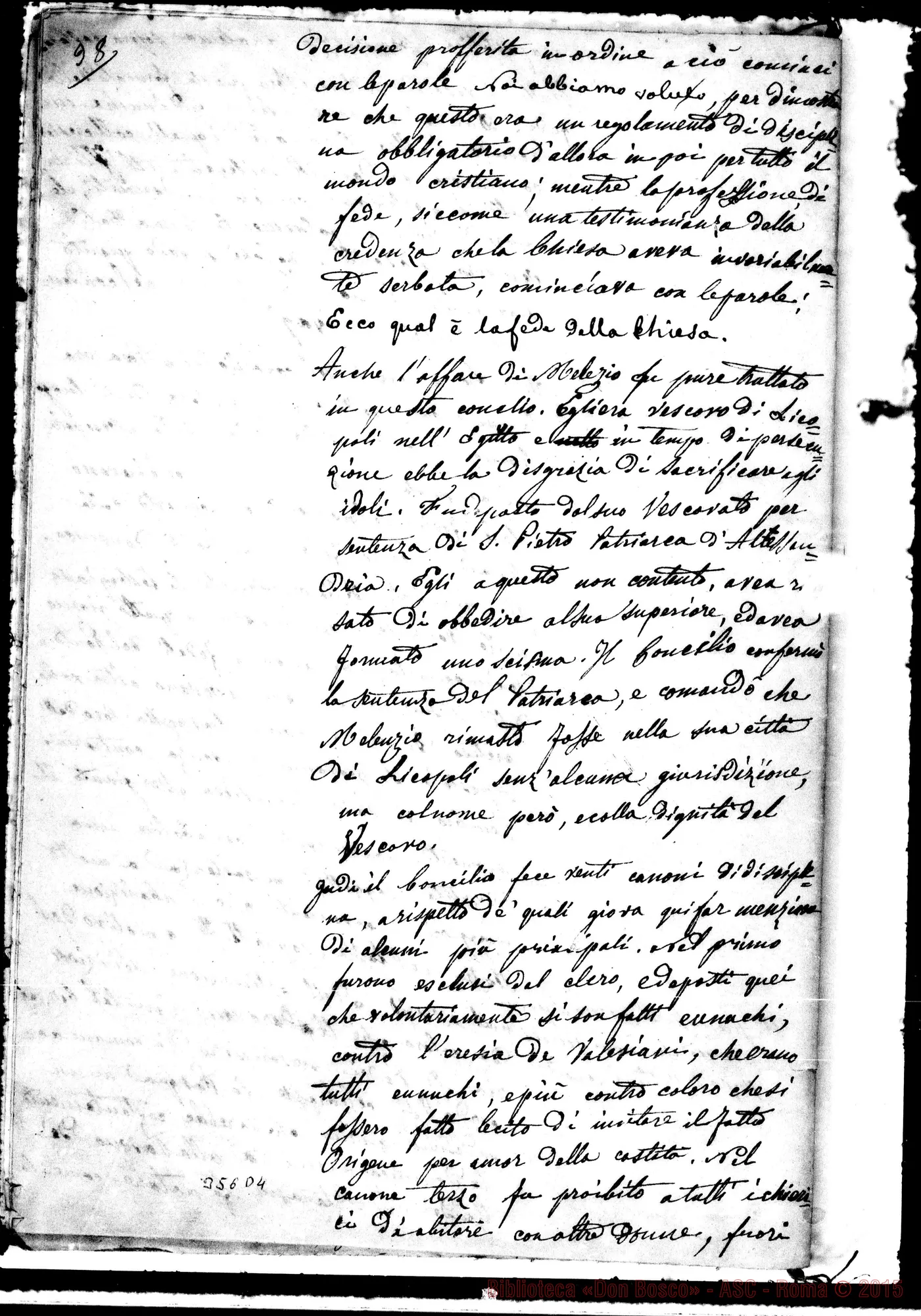 Fotogramma D 4 — Storia Ecclesiastica divisa in sei epoche. 5 fase. ms. con correz. autogr. Bosco